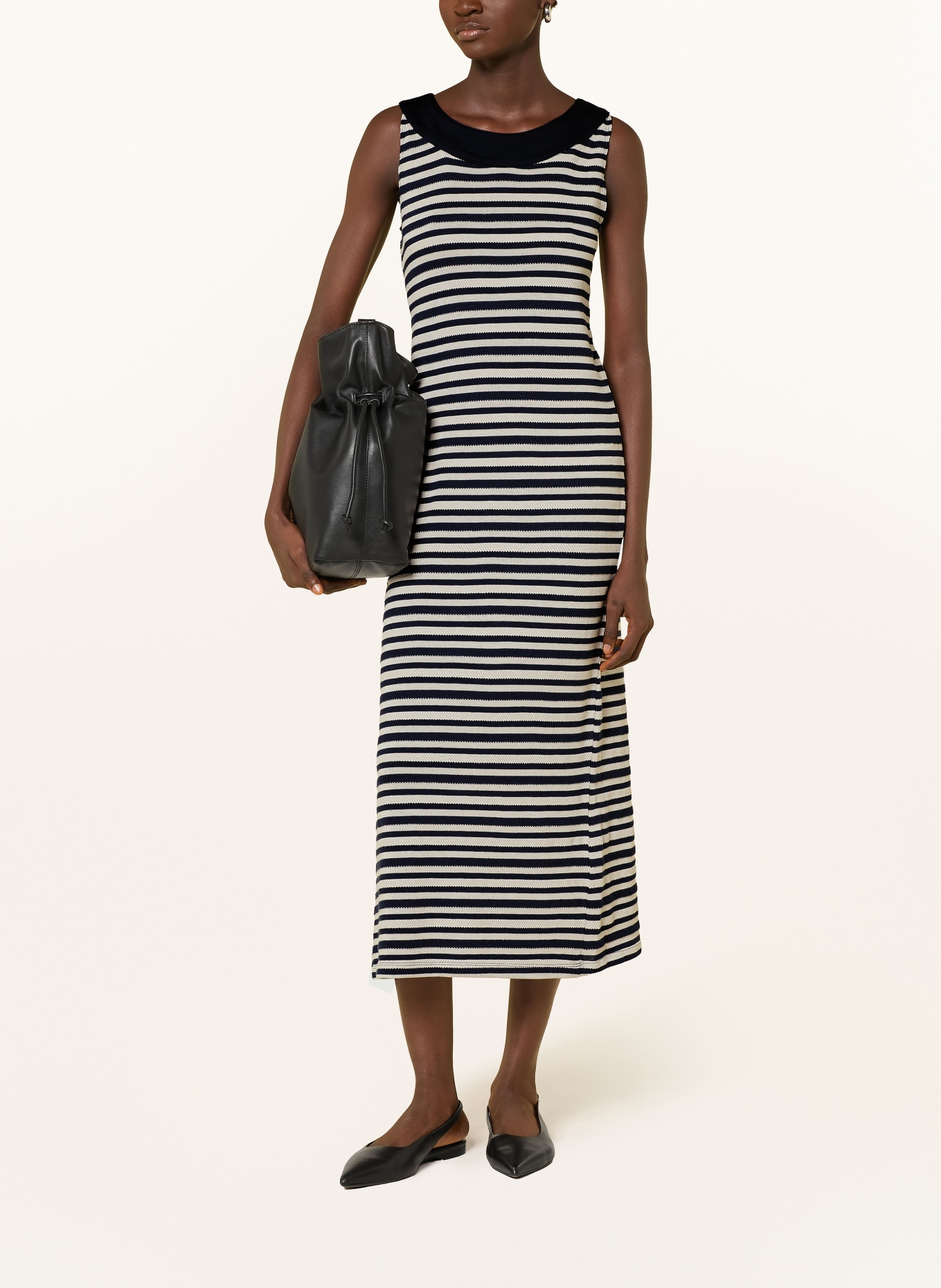 Betty Barclay Gebreide jurk: DONKERBLAUW / BEIGE