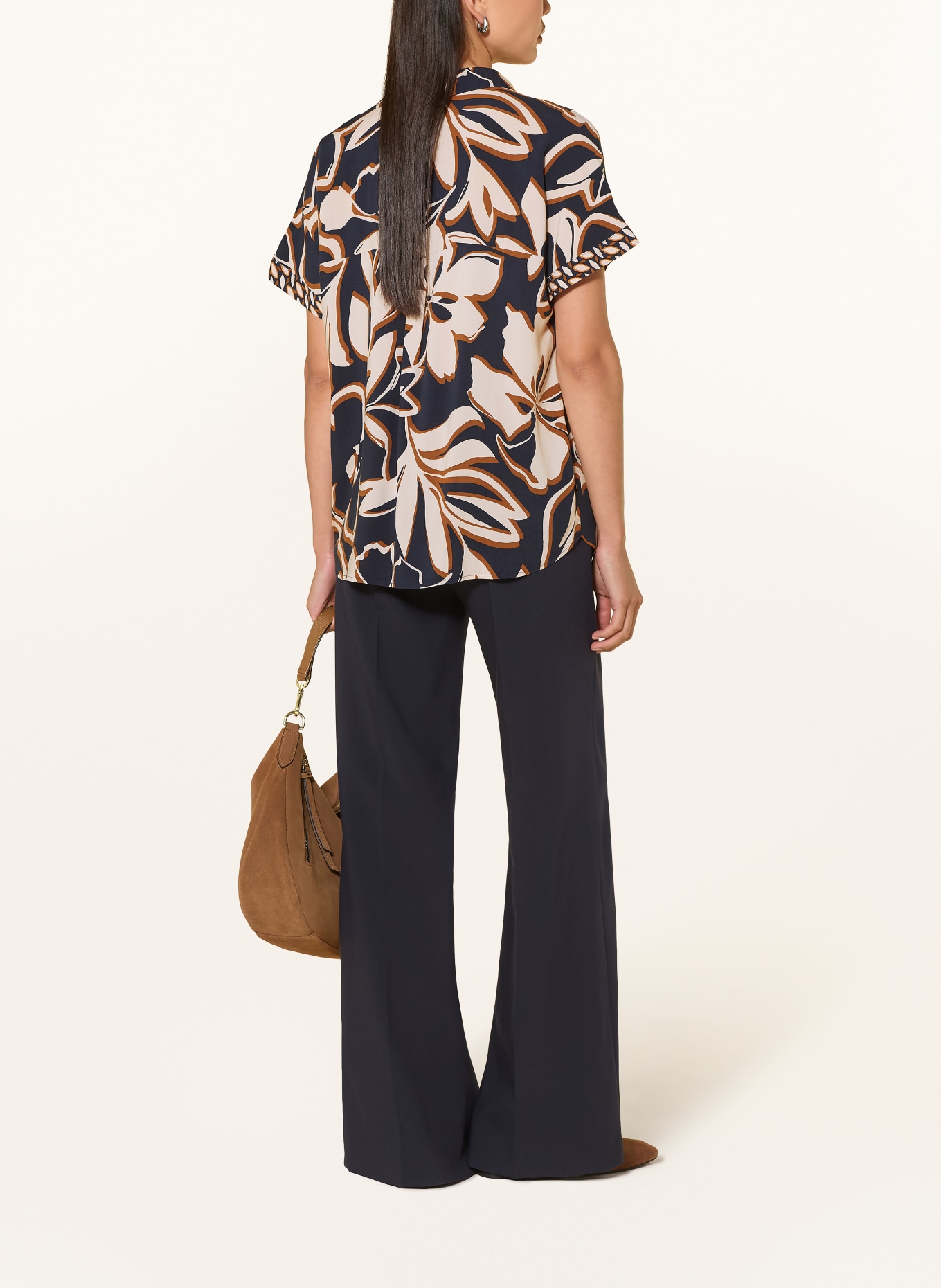 Betty Barclay Blusenshirt: DUNKELBLAU / BRAUN / BEIGE