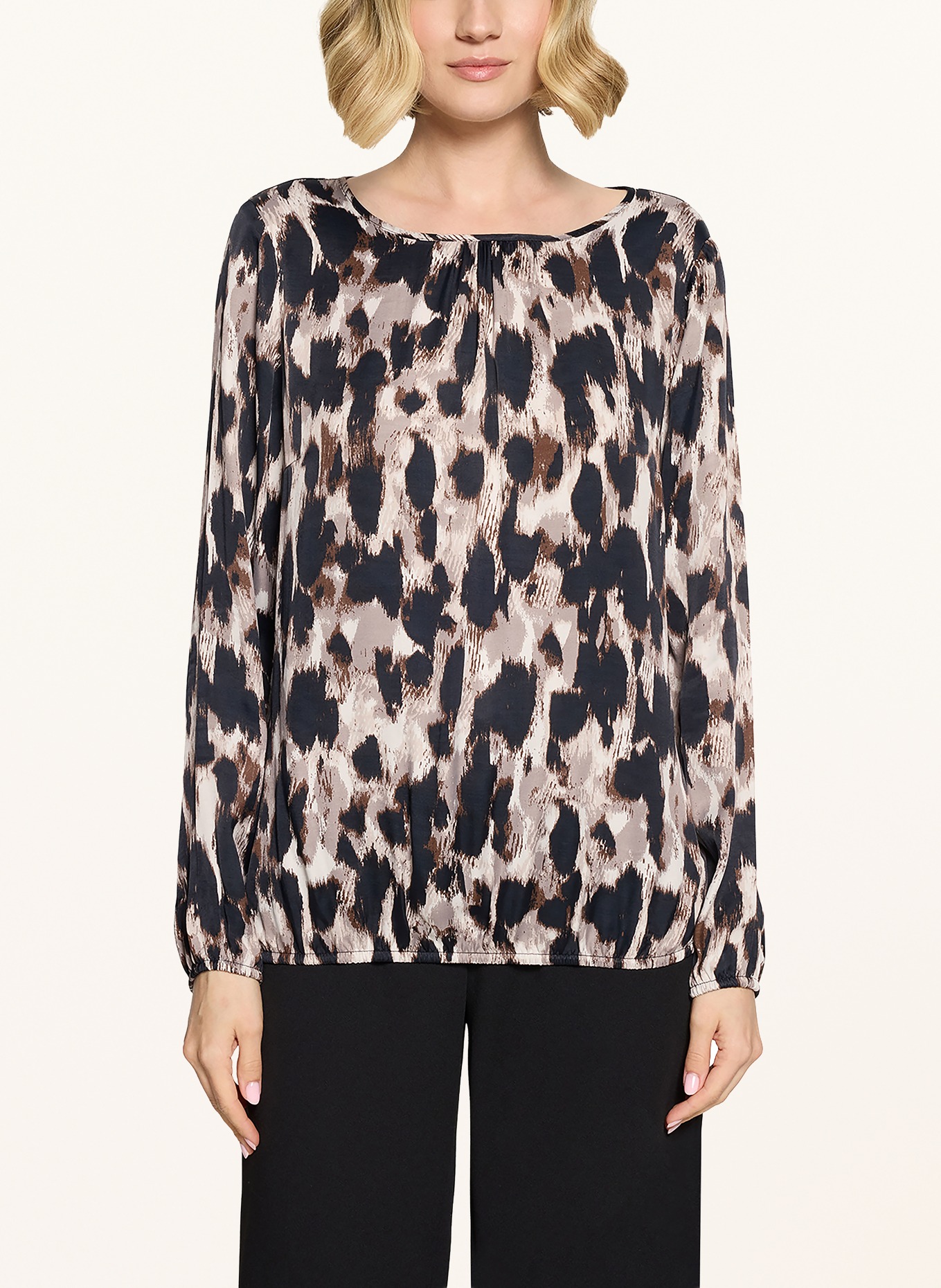 Betty Barclay Blouseshirt: ZWART / BRUIN / WIT