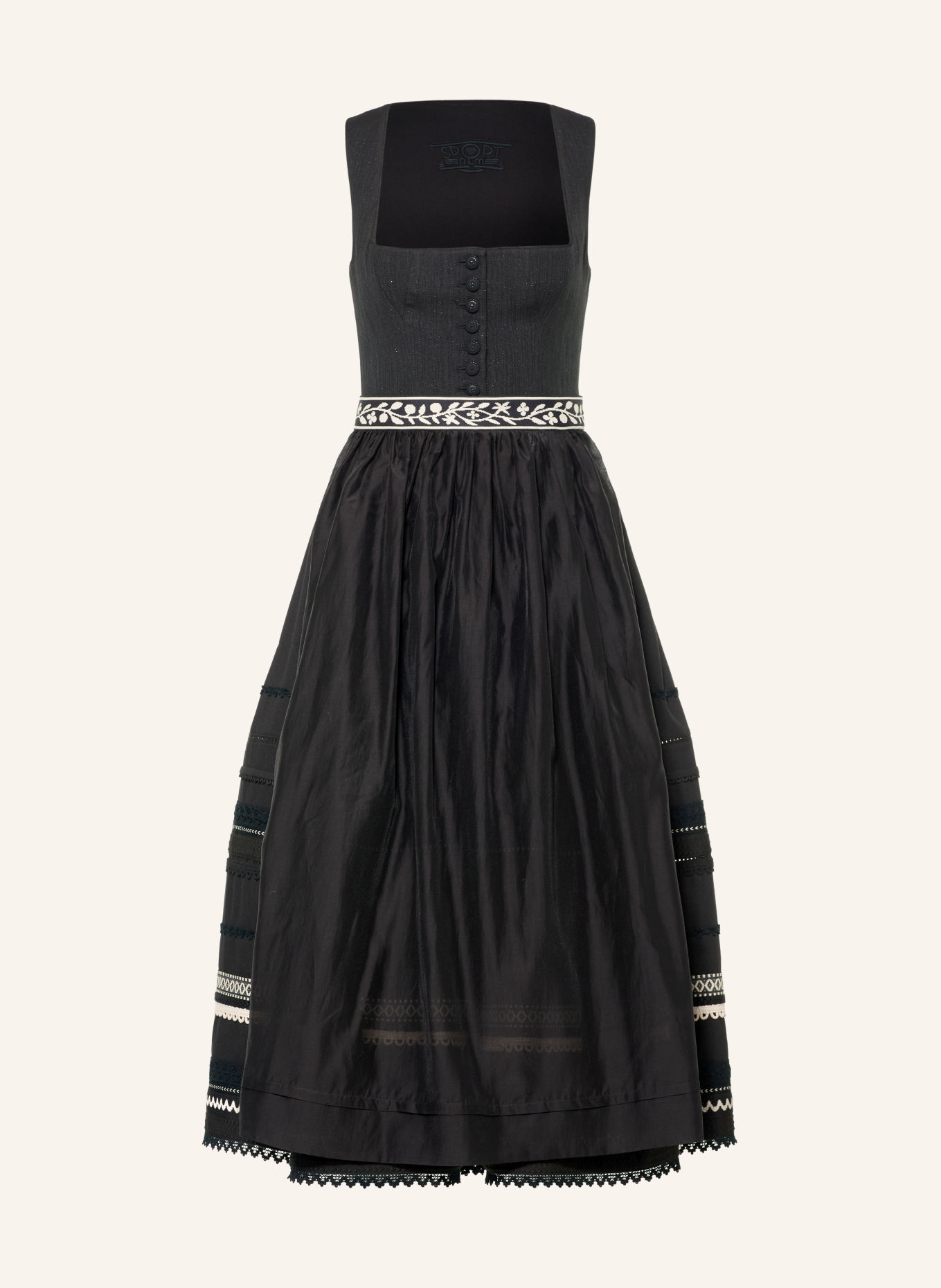SPORTALM Dirndl: SCHWARZ / WEISS
