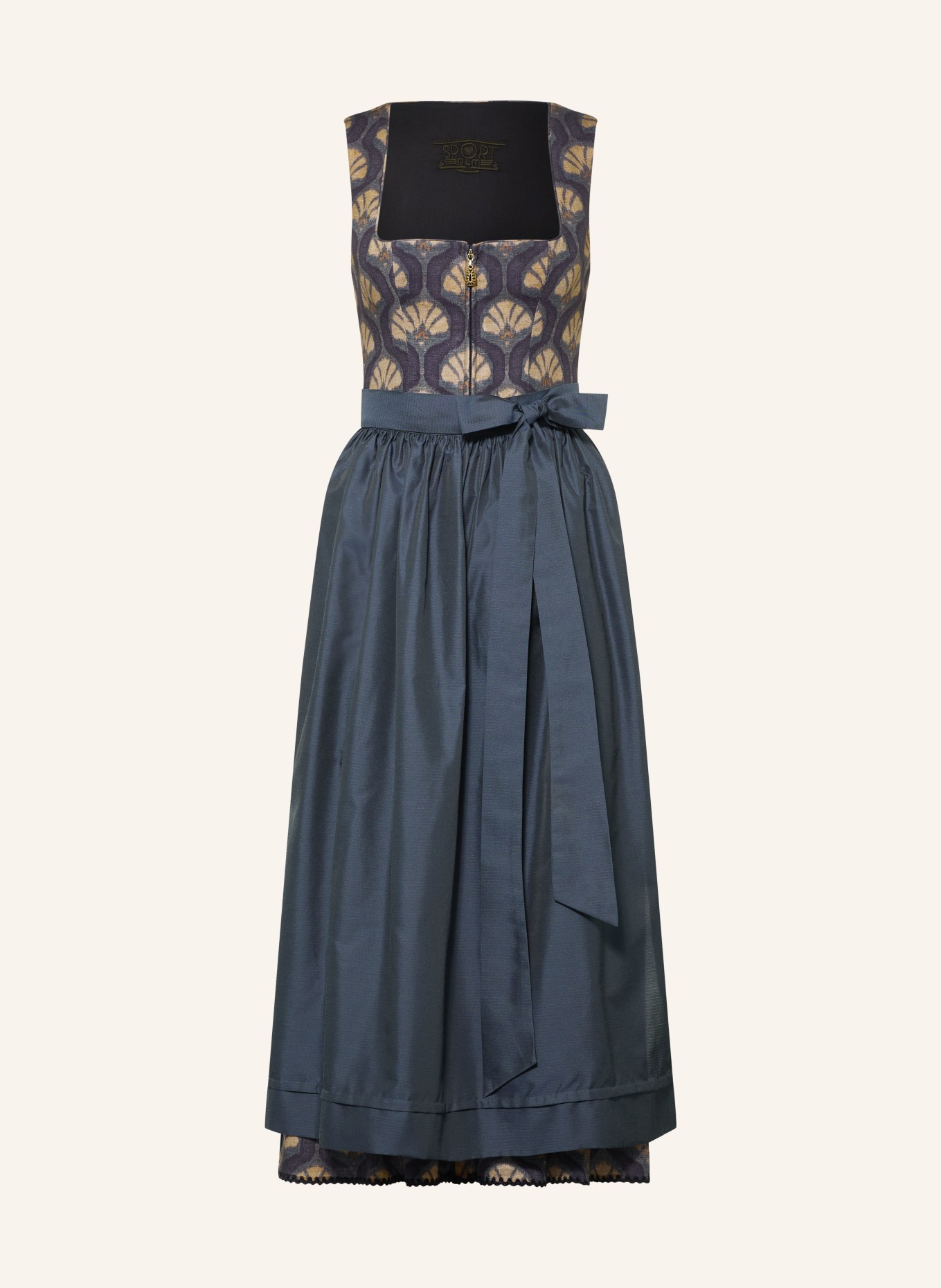 SPORTALM Dirndl TREUBACH: DONKERBLAUW / BEIGE