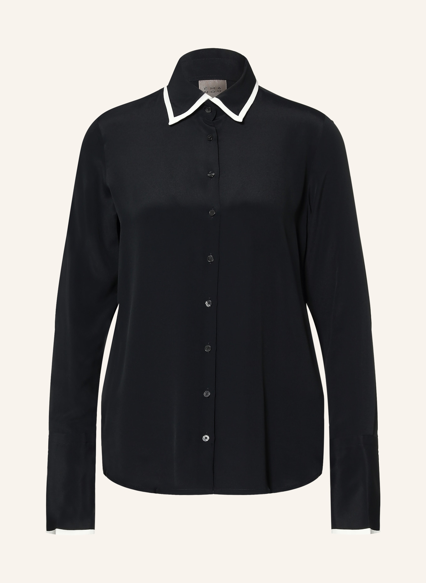 ÉMANOU Silk blouse: BLACK / WHITE