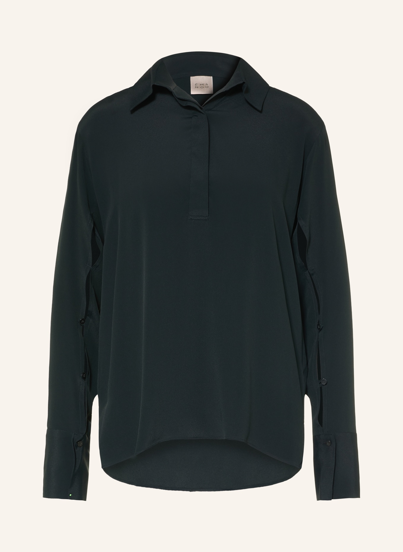 ÉMANOU VIOLETTE blouse shirt with silk: BLACK