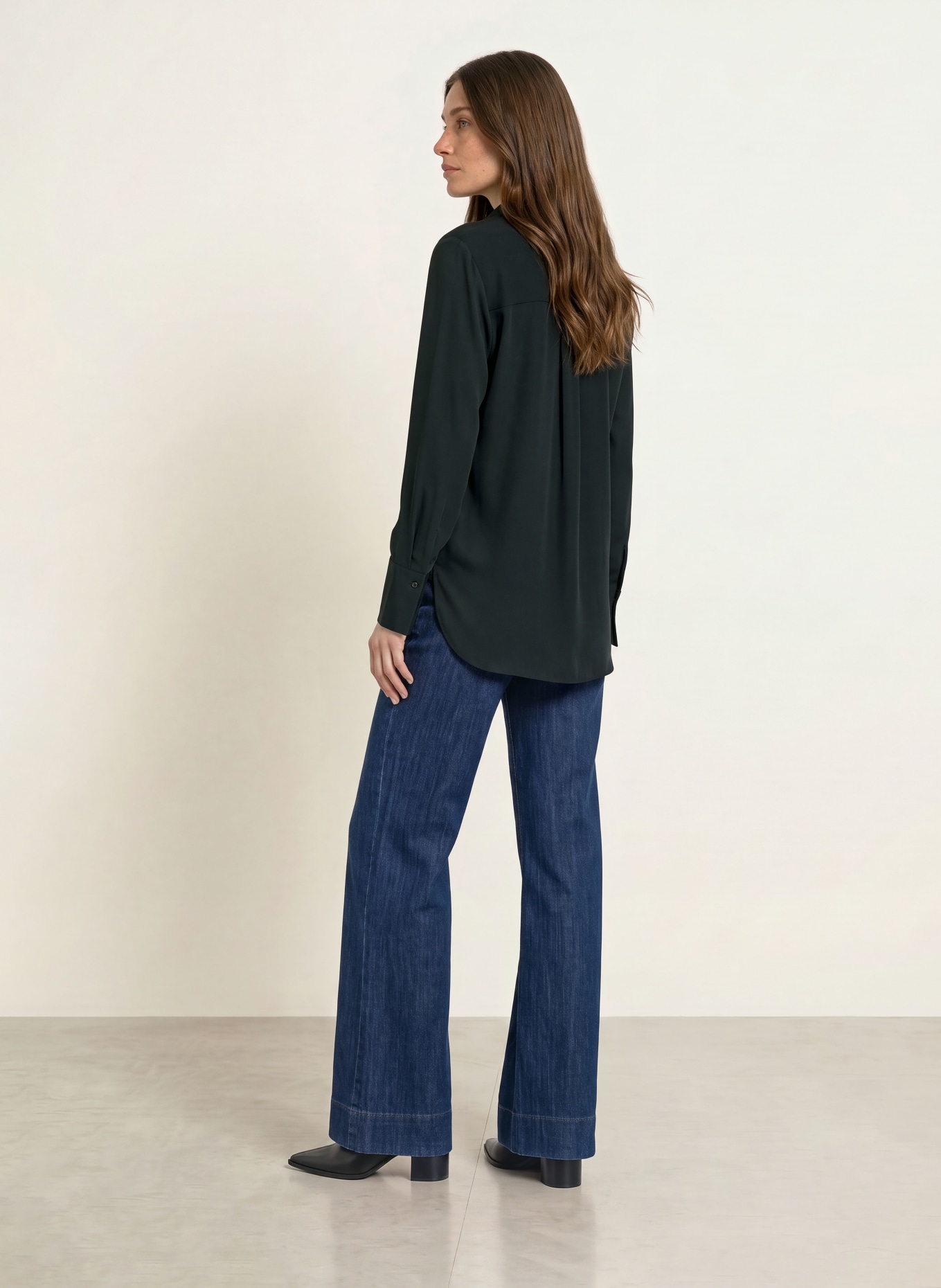 ÉMANOU VIOLETTE blouse shirt with silk: BLACK