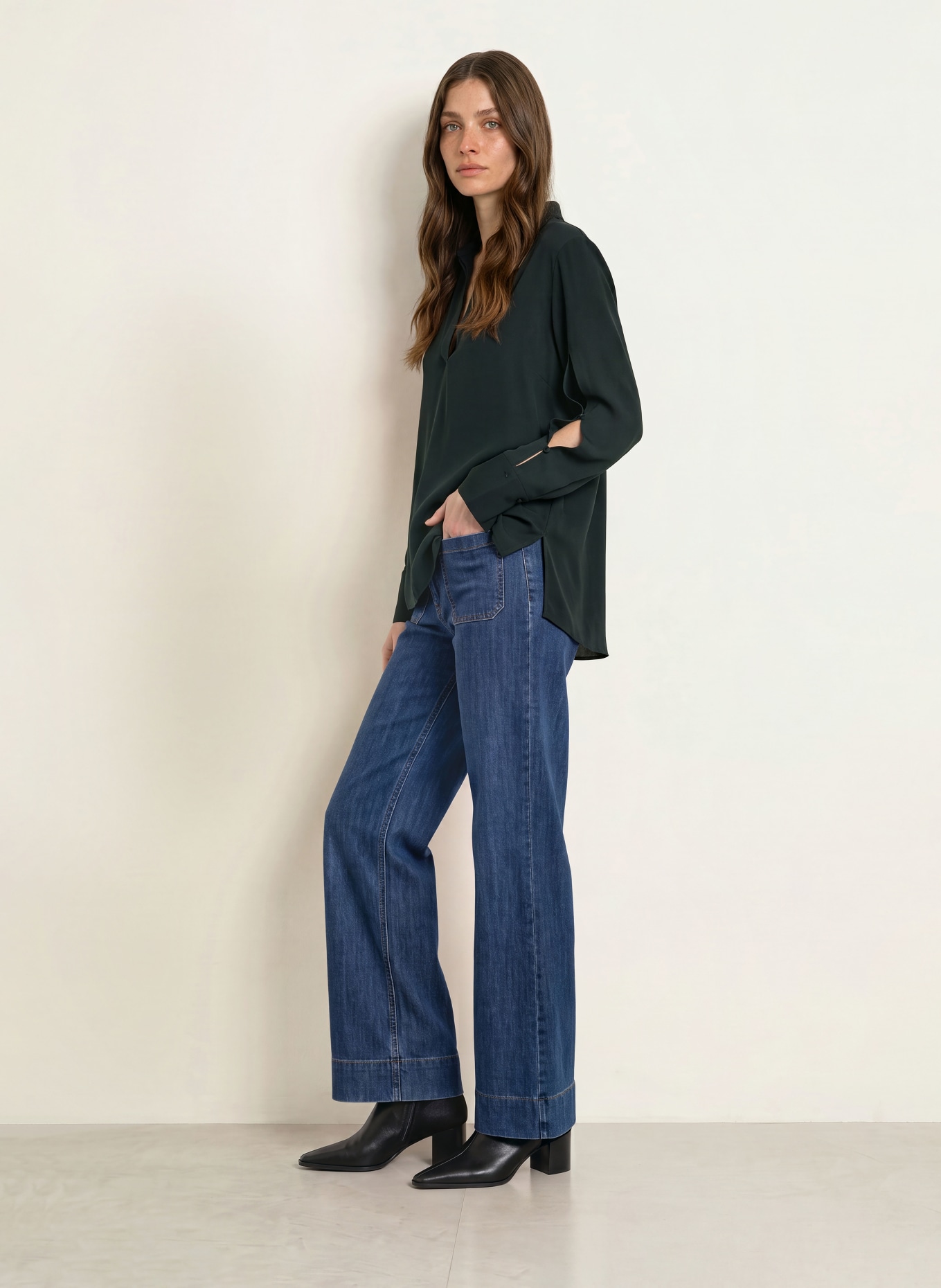 ÉMANOU VIOLETTE blouse shirt with silk: BLACK