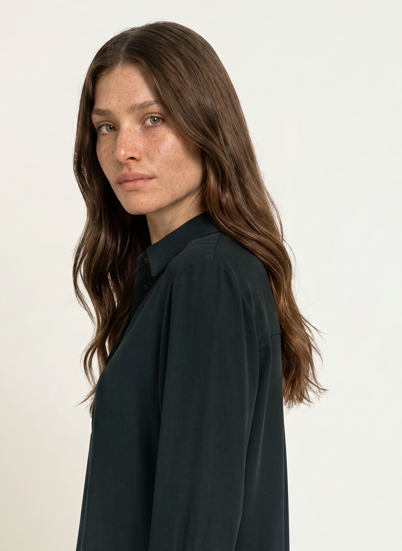 ÉMANOU VIOLETTE blouse shirt with silk: BLACK