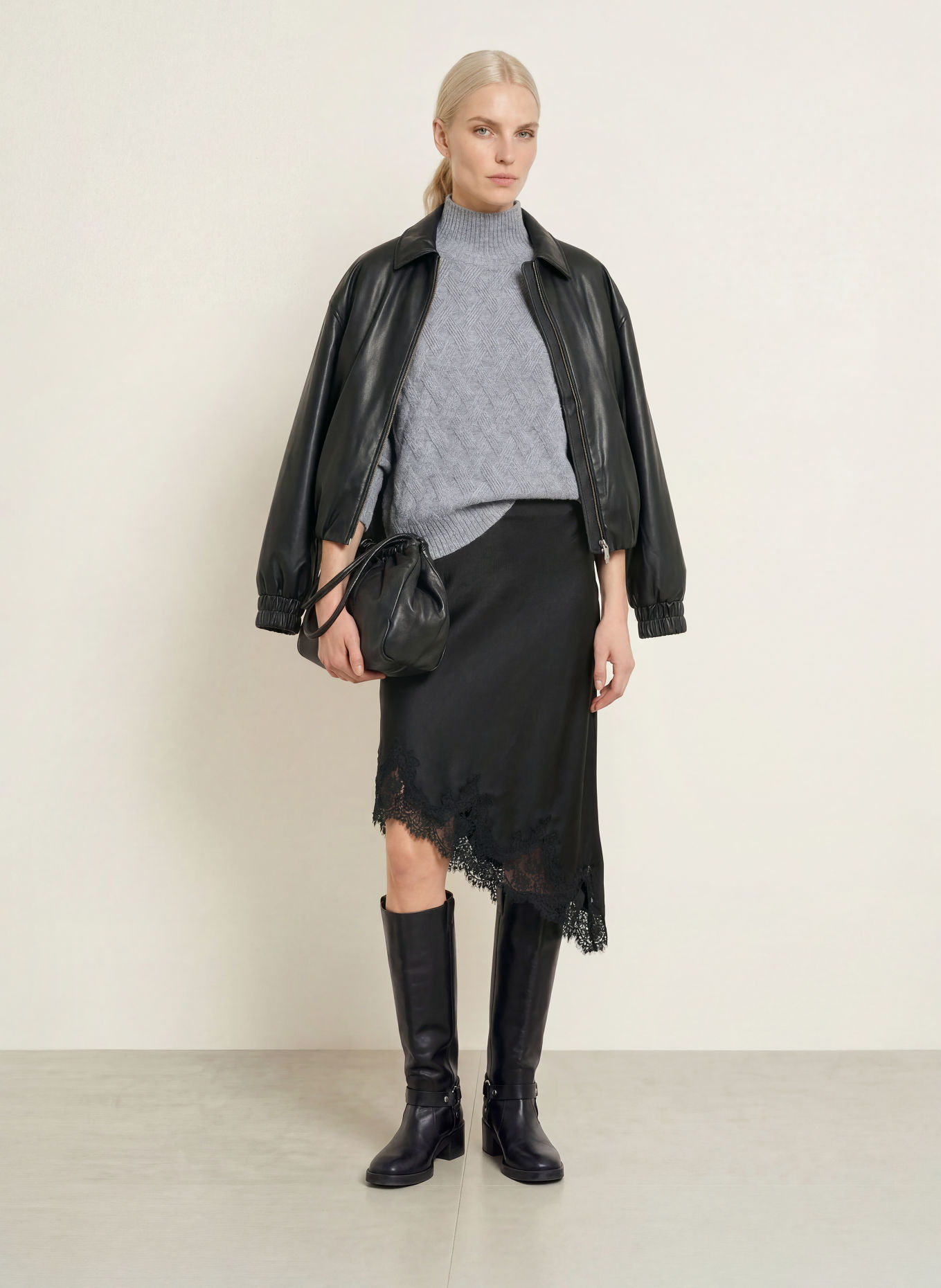 darling harbour Pullover mit Cashmere: GREY MELANGE