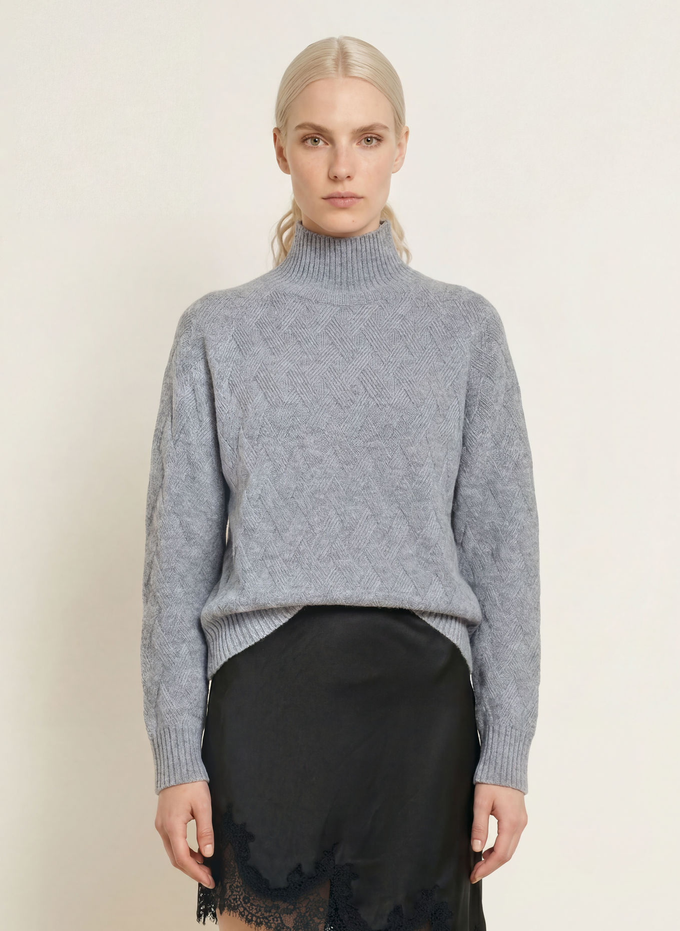 darling harbour Pullover mit Cashmere: GREY MELANGE