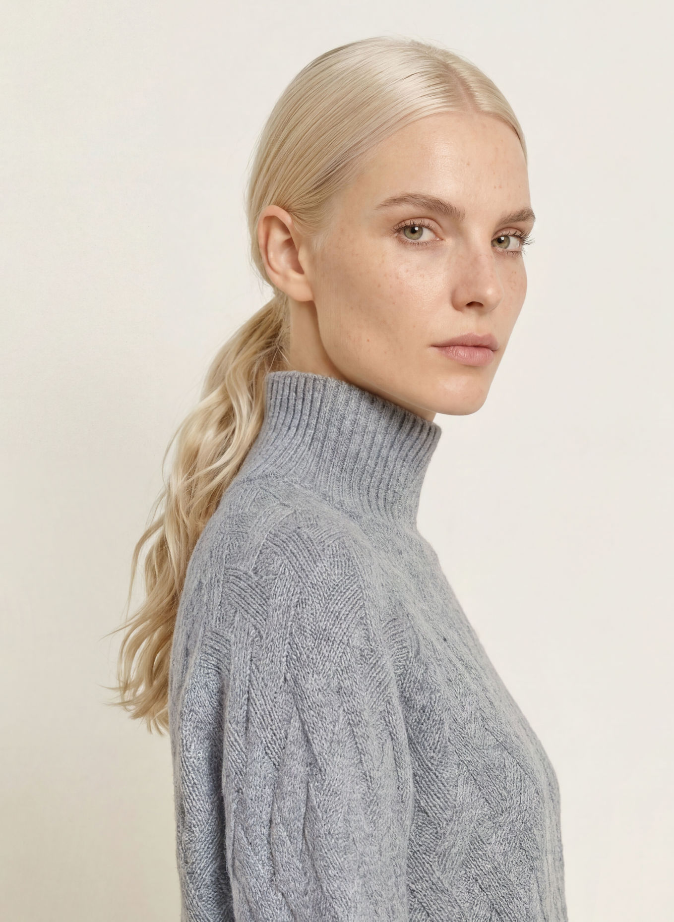 darling harbour Pullover mit Cashmere: GREY MELANGE