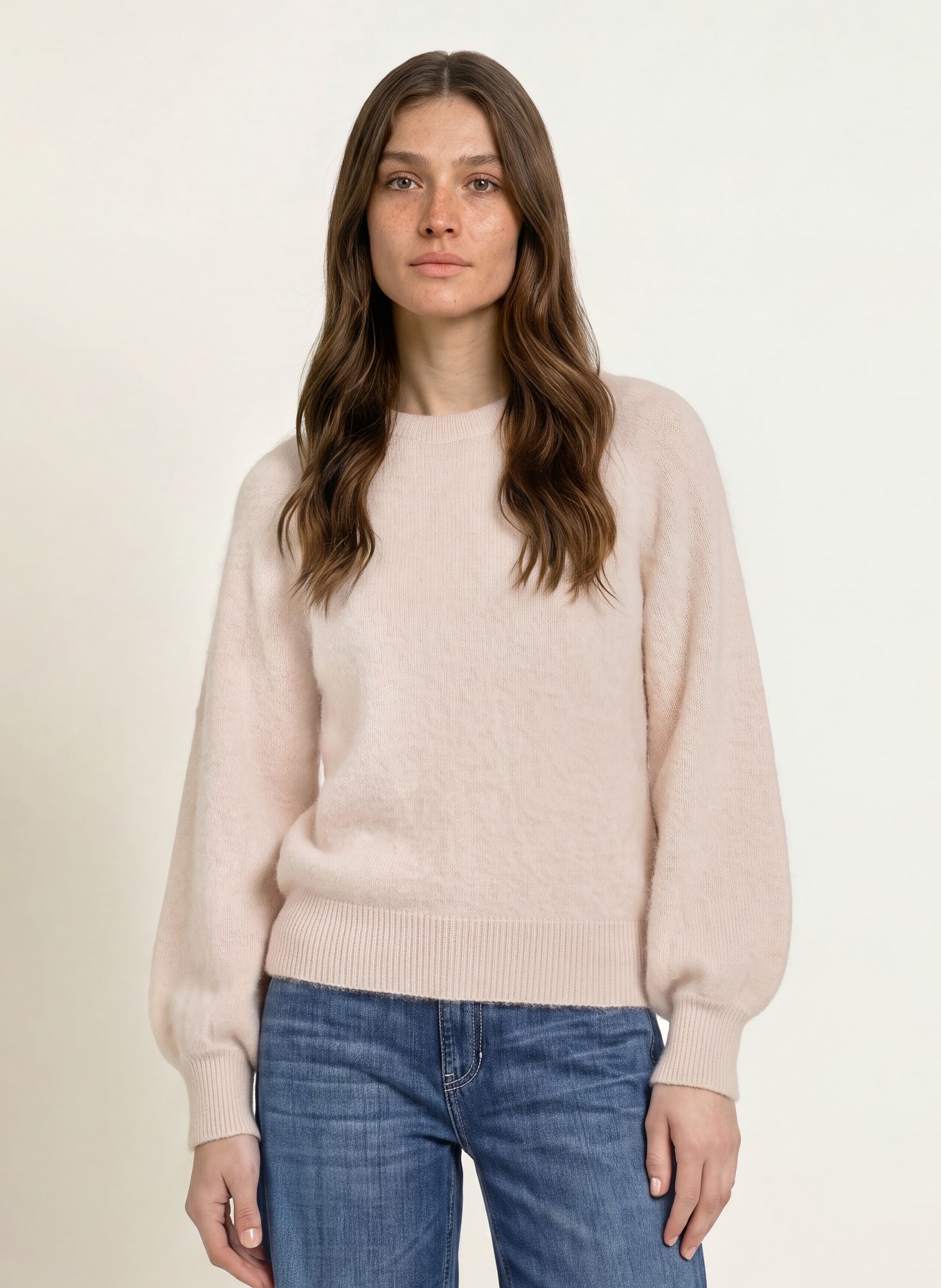 HERZENS LINA Cashmere Sweater: CREAM