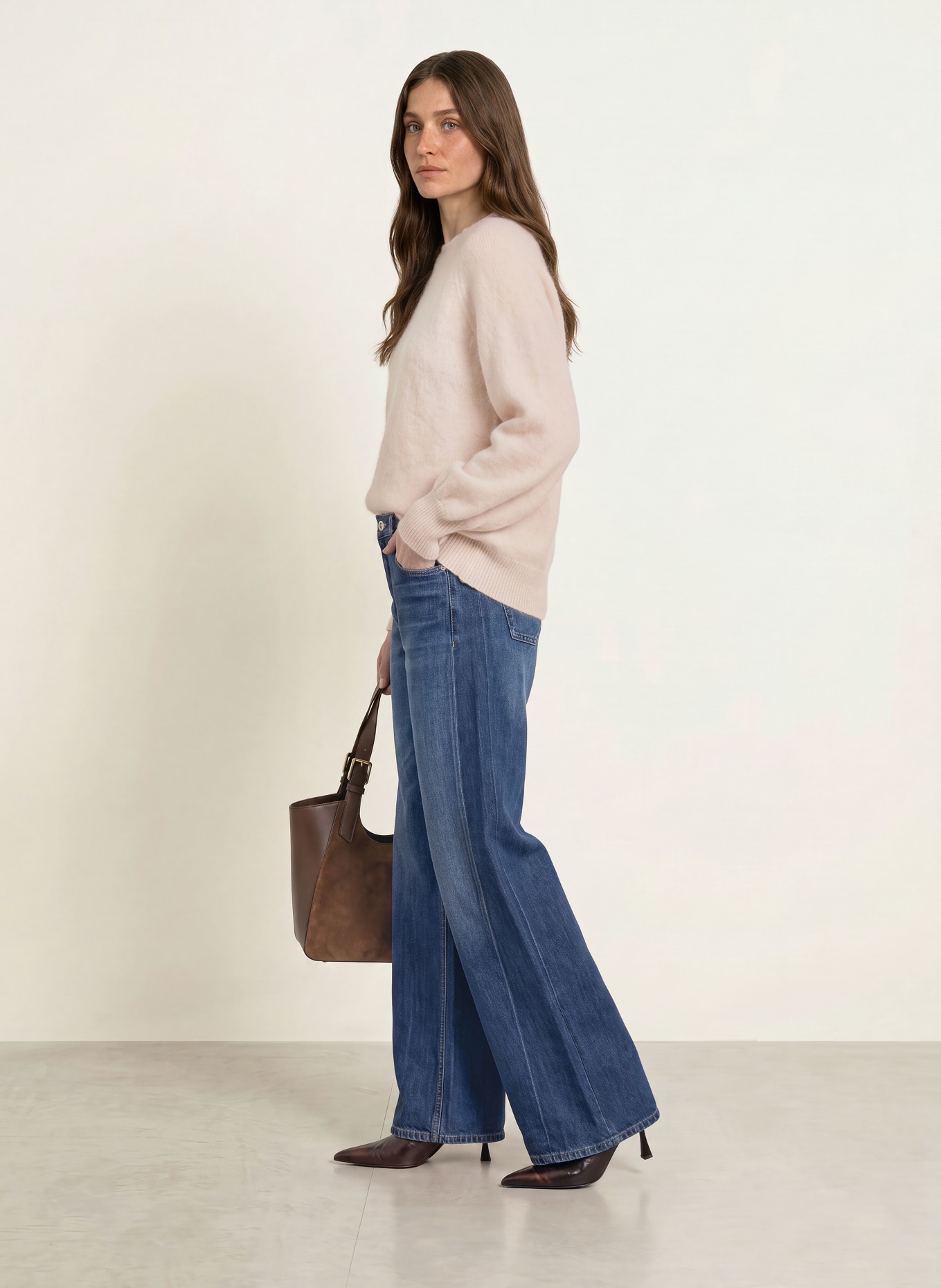 HERZENS LINA Cashmere Sweater: CREAM
