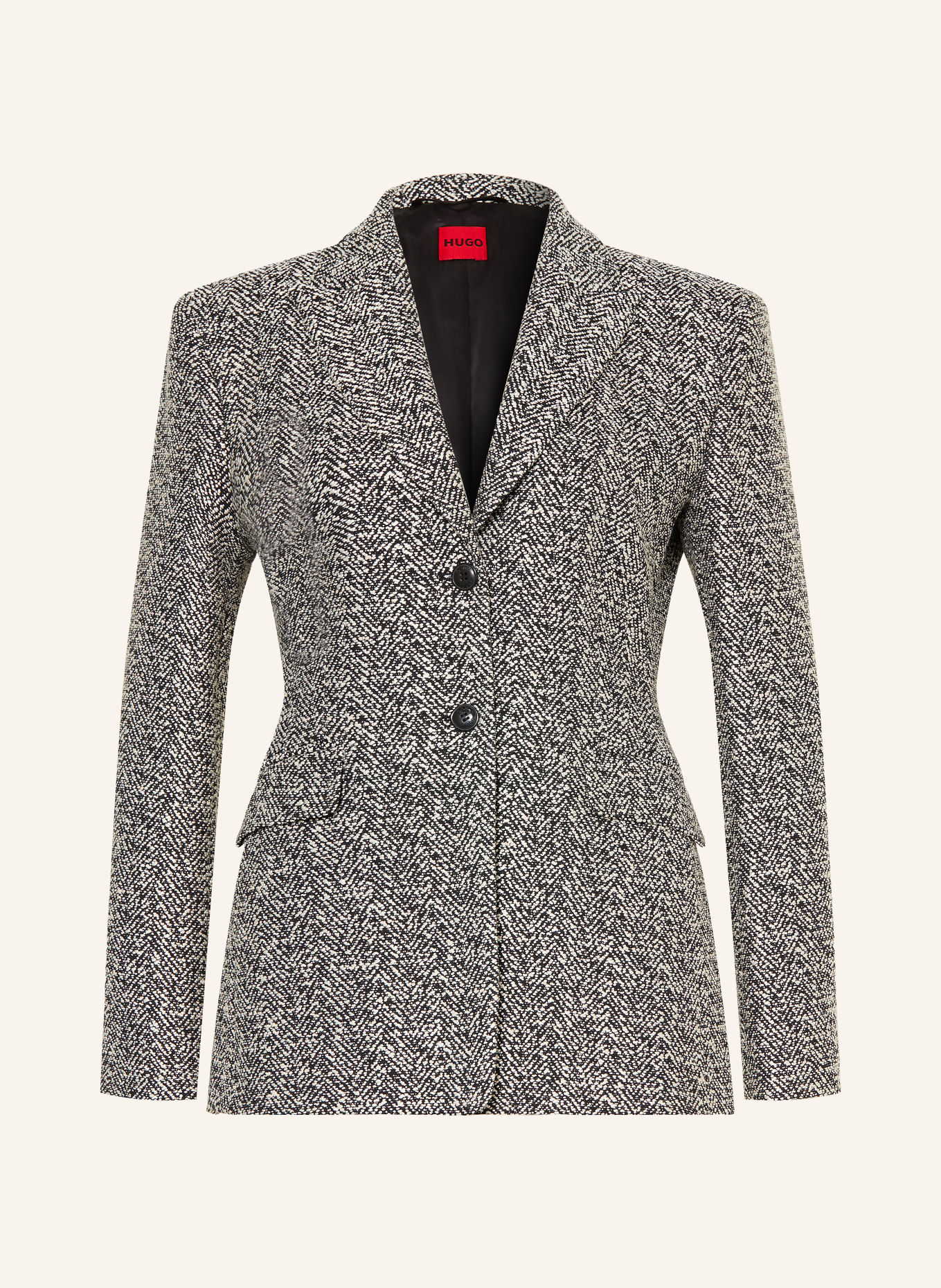 HUGO Blazer ASMALLA: NOIR / GRIS / BLANC