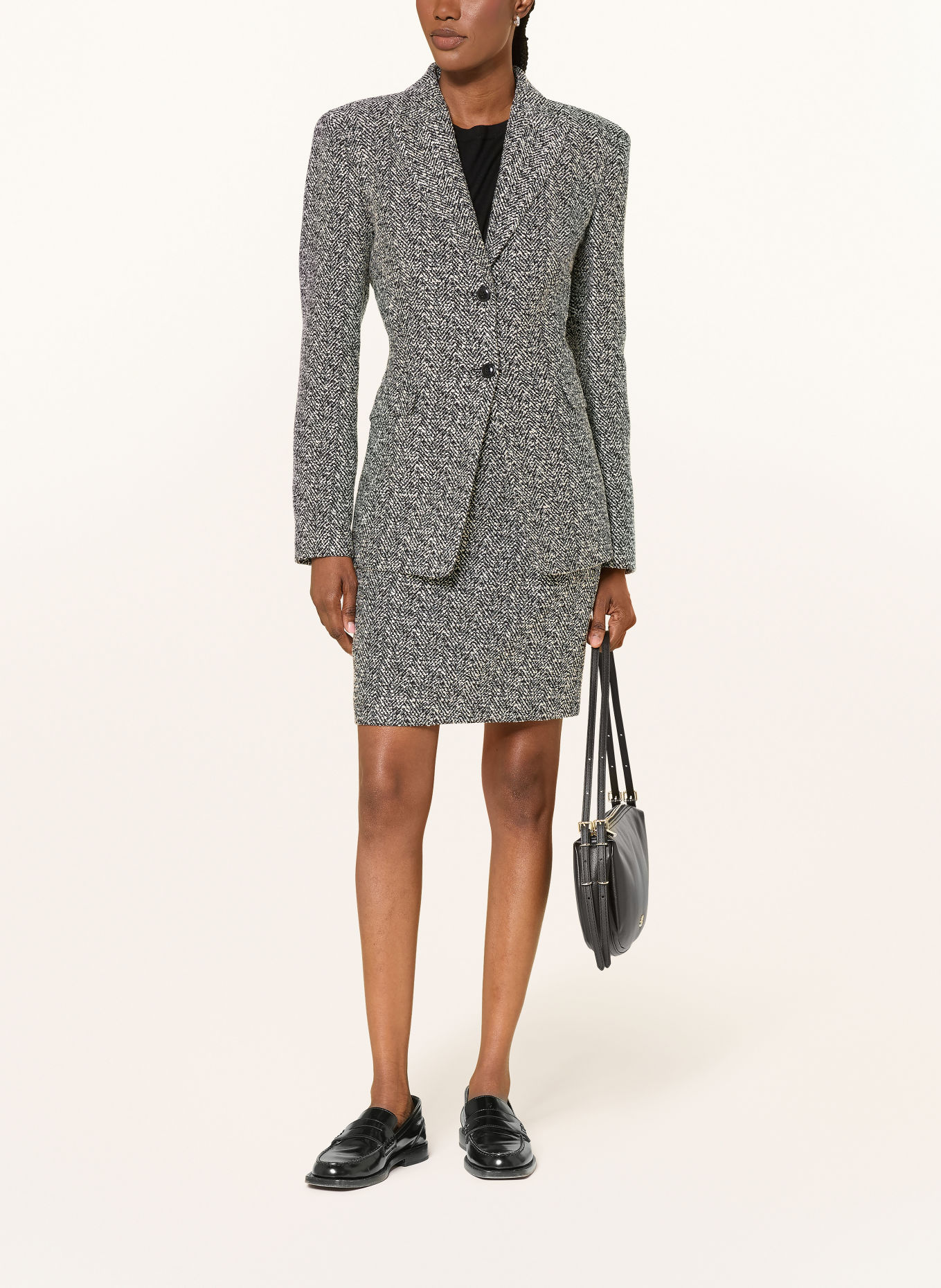 HUGO Blazer ASMALLA: NOIR / GRIS / BLANC