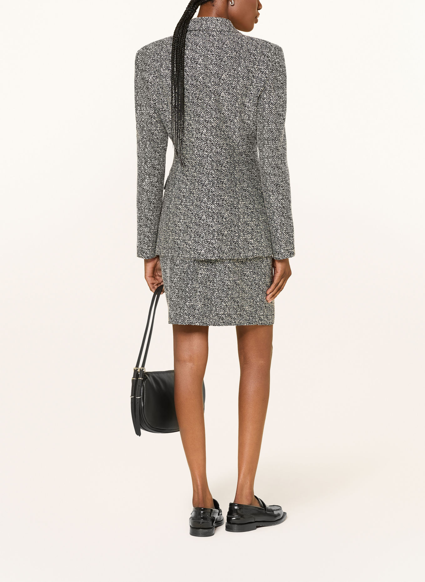 HUGO Blazer ASMALLA: NOIR / GRIS / BLANC