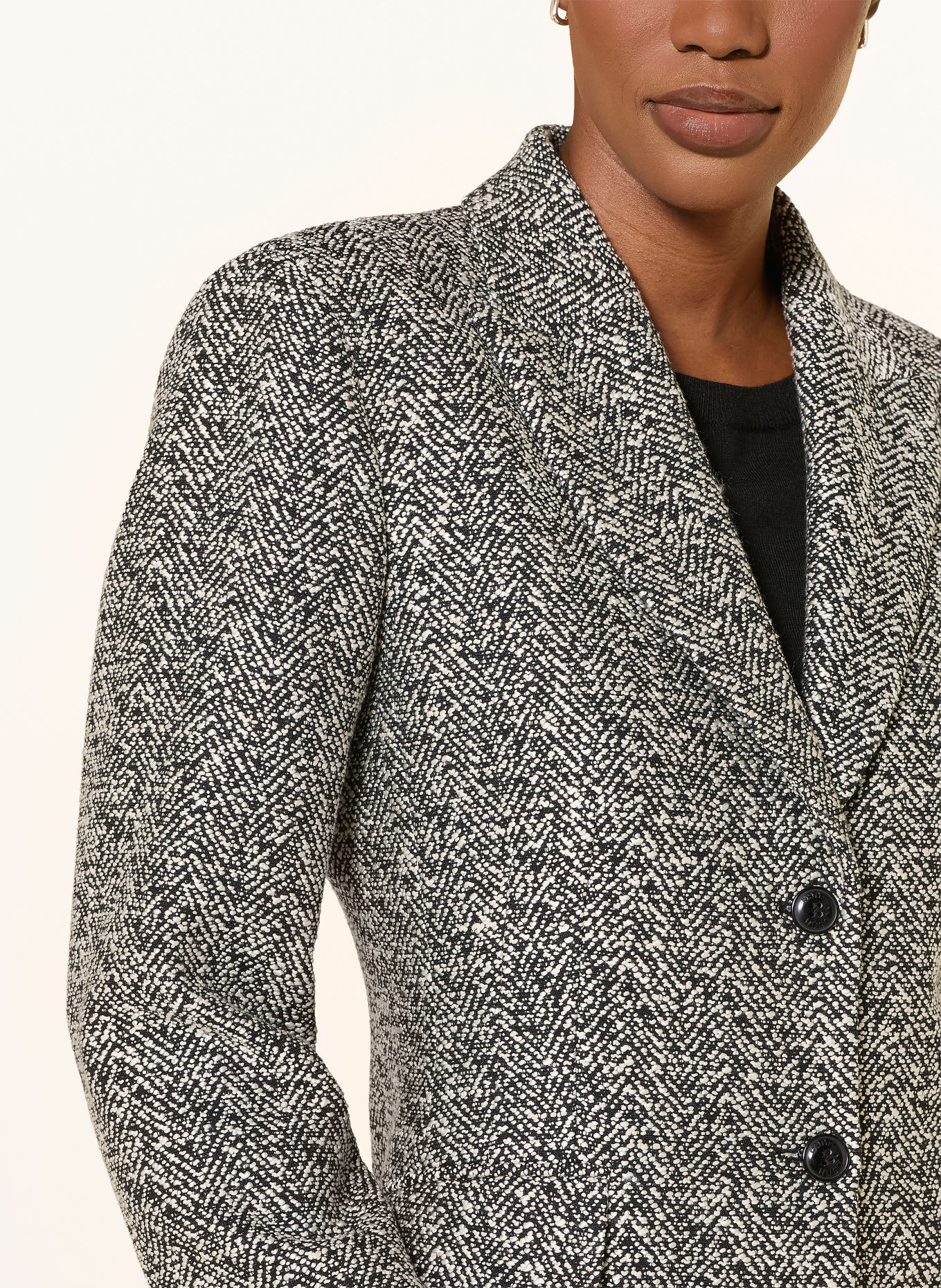 HUGO Blazer ASMALLA: NOIR / GRIS / BLANC