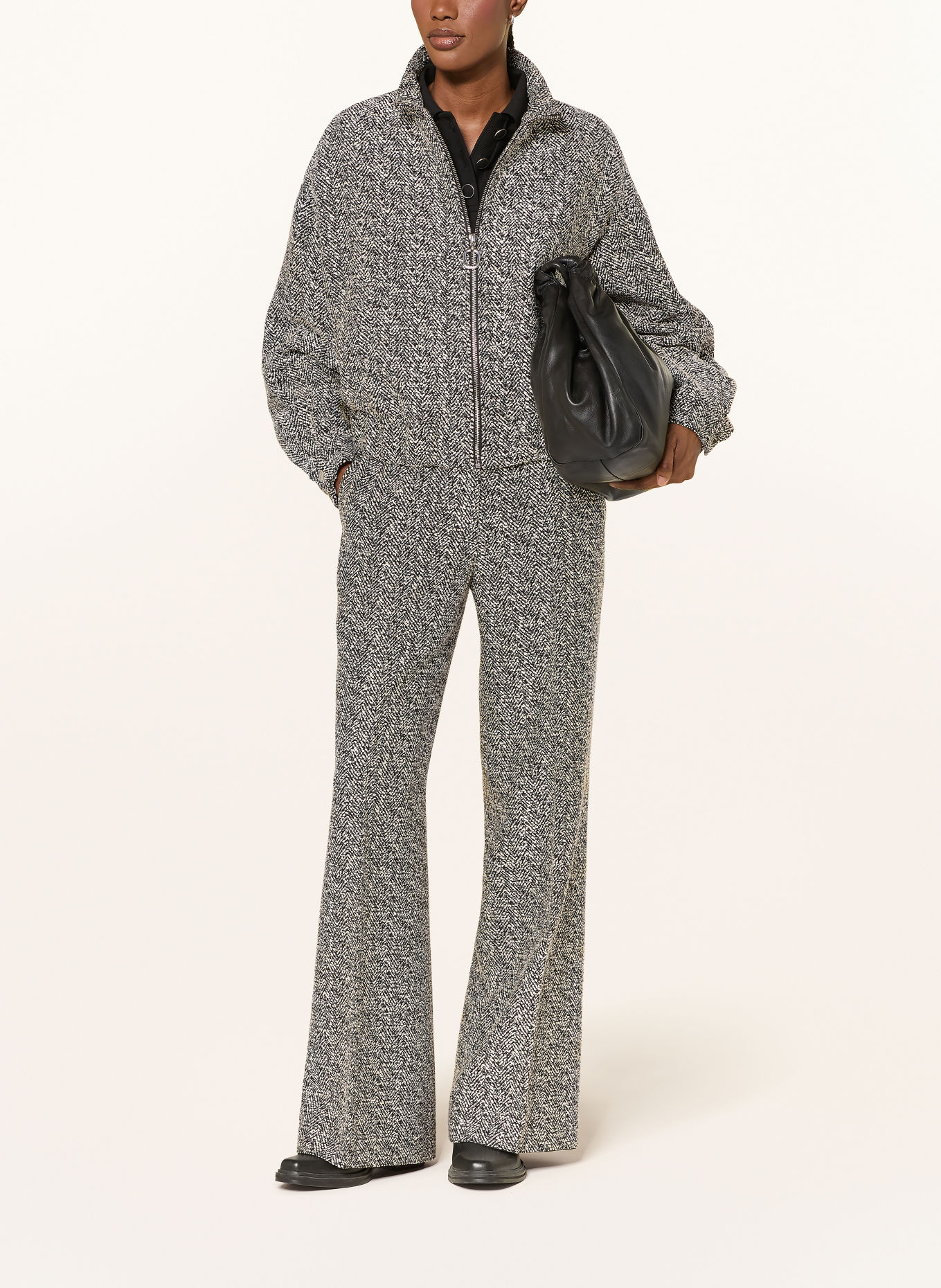 HUGO Veste AMEFINE: NOIR / GRIS / BLANC