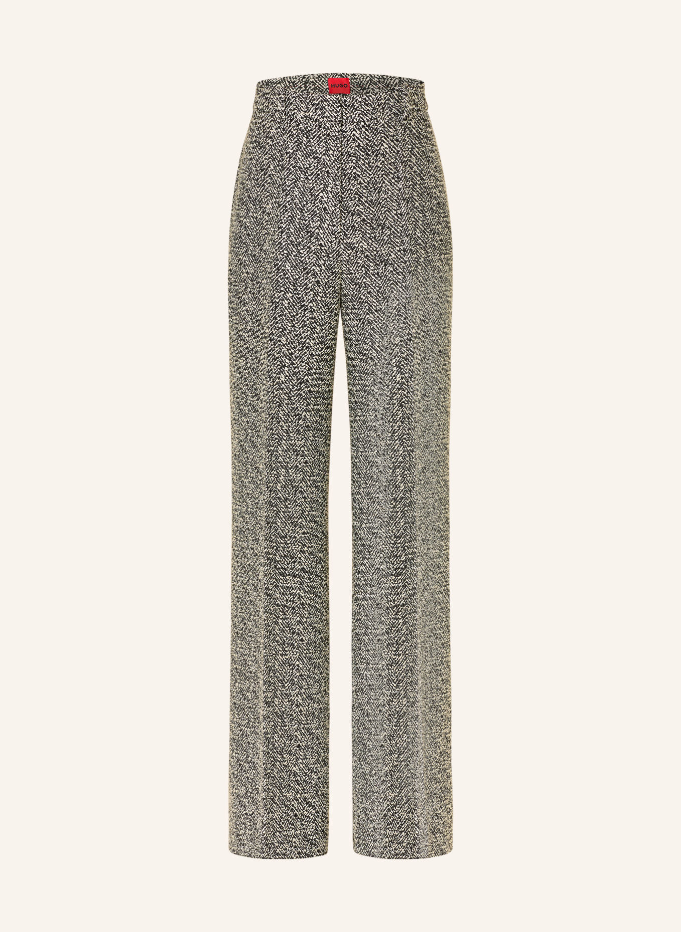 HUGO Pantalon palazzo HASMINA: NOIR / GRIS / BLANC