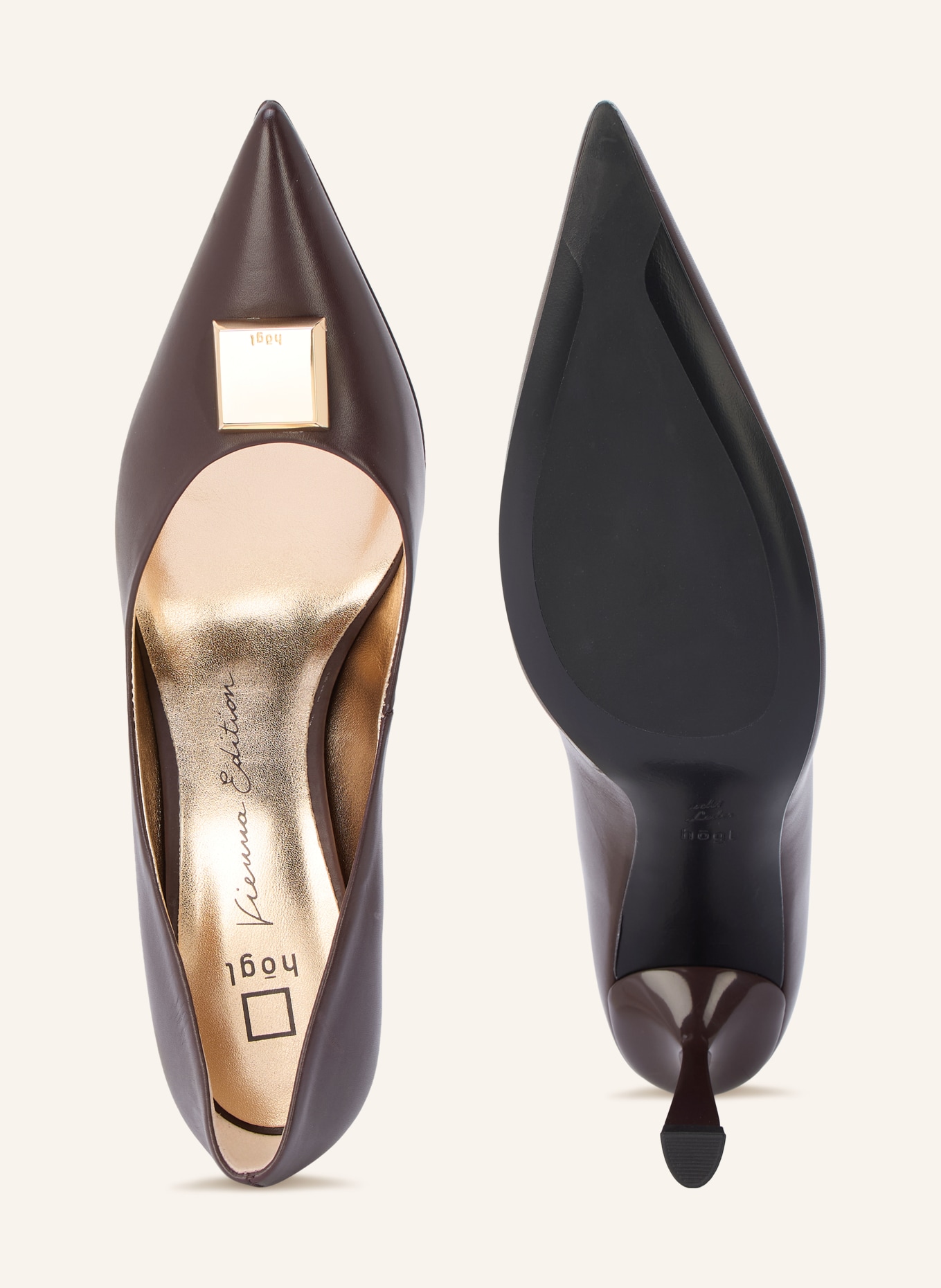 Högl Pumps: DARK BROWN / GOLD