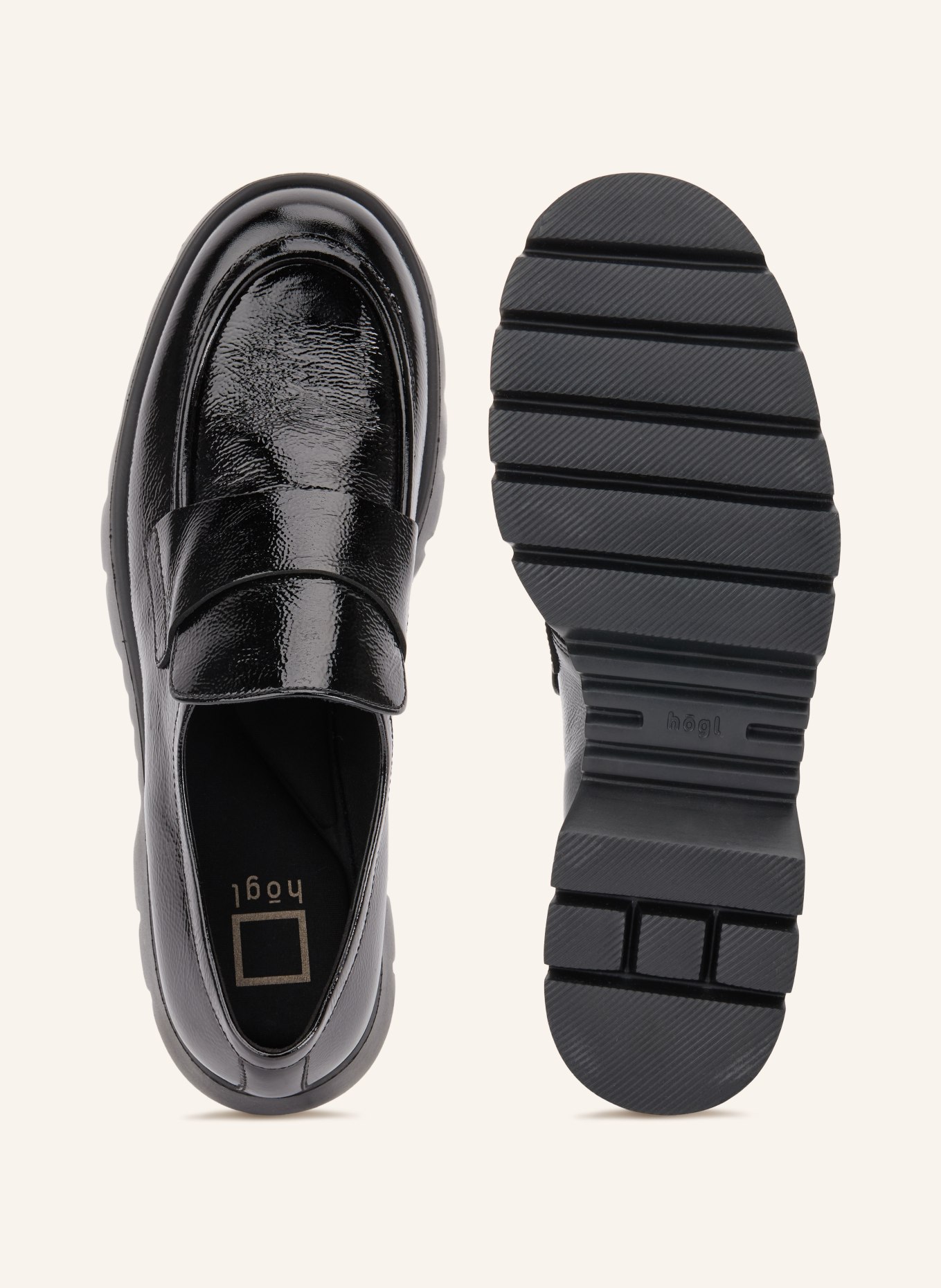 Högl Lakierowane loafersy FINN: CZARNY