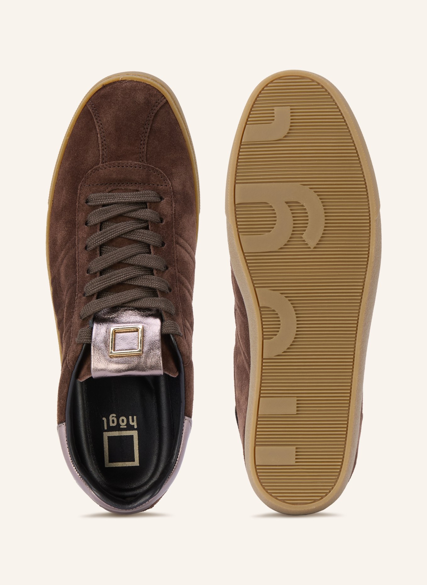 Högl Sneakersy: CIEMNOBRĄZOWY / ZŁOTY / BRUDNY RÓŻ