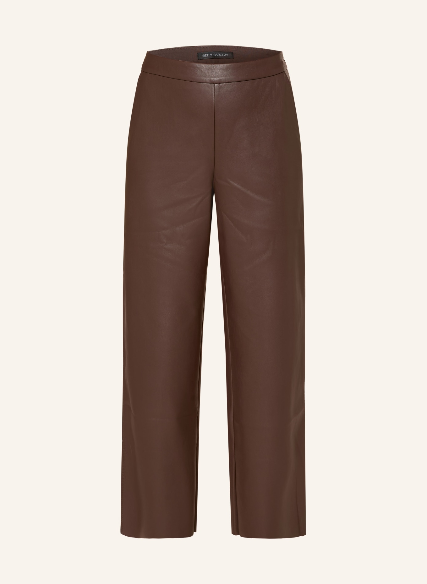 Betty Barclay Leather-look culottes: DARK BROWN