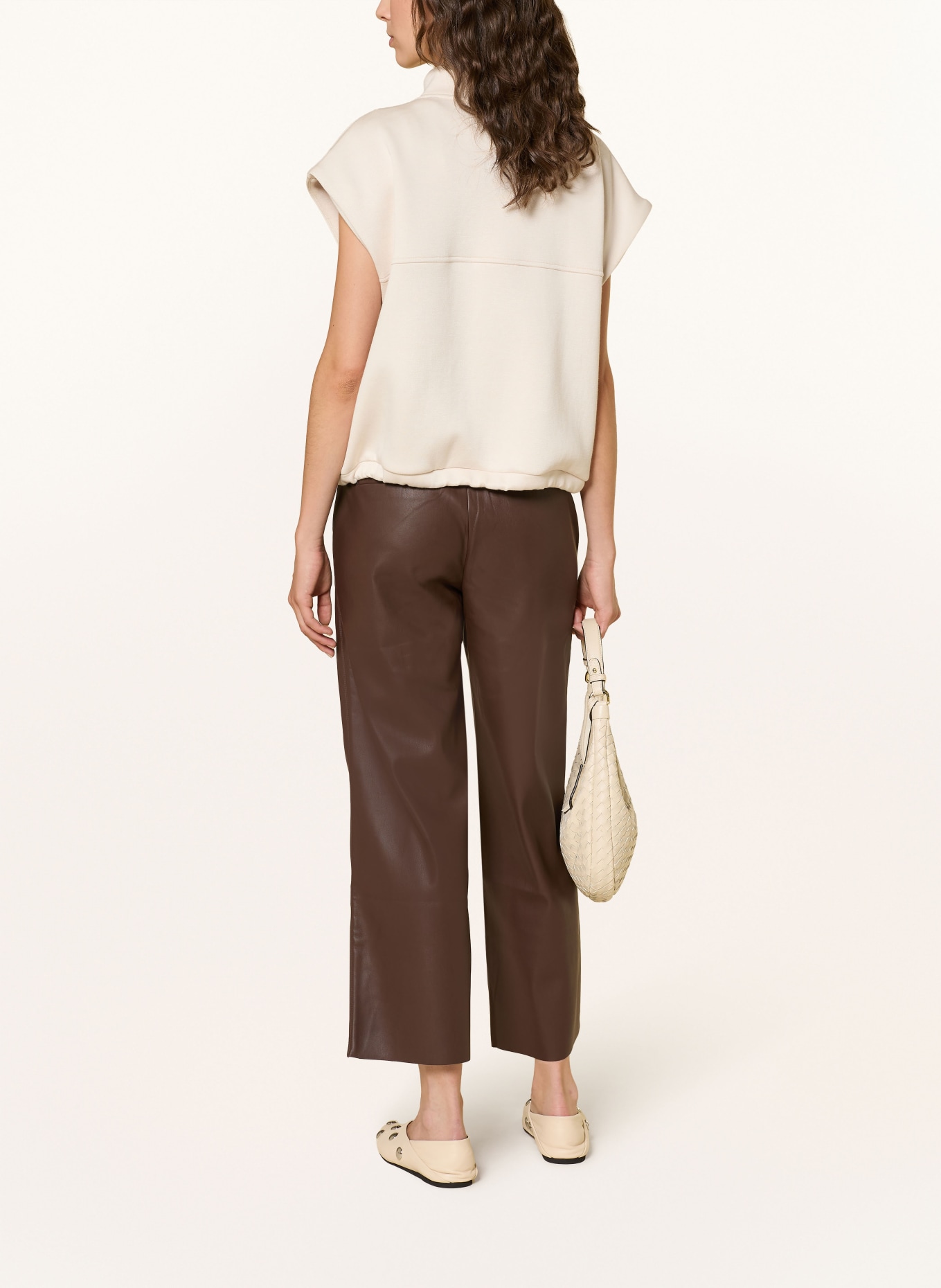 Betty Barclay Leather-look culottes: DARK BROWN