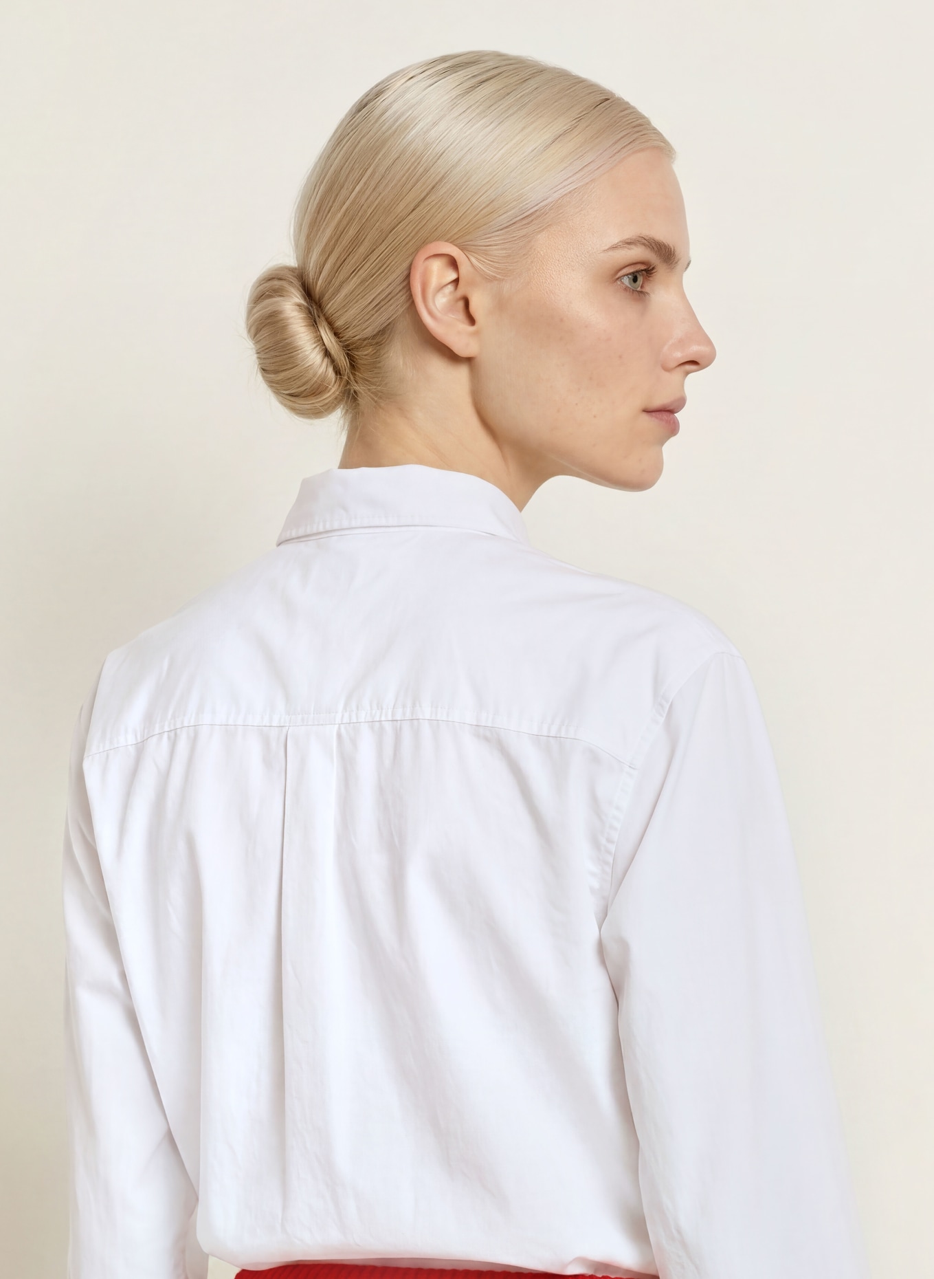 Emily VAN DEN BERGH Shirt blouse: WHITE / RED