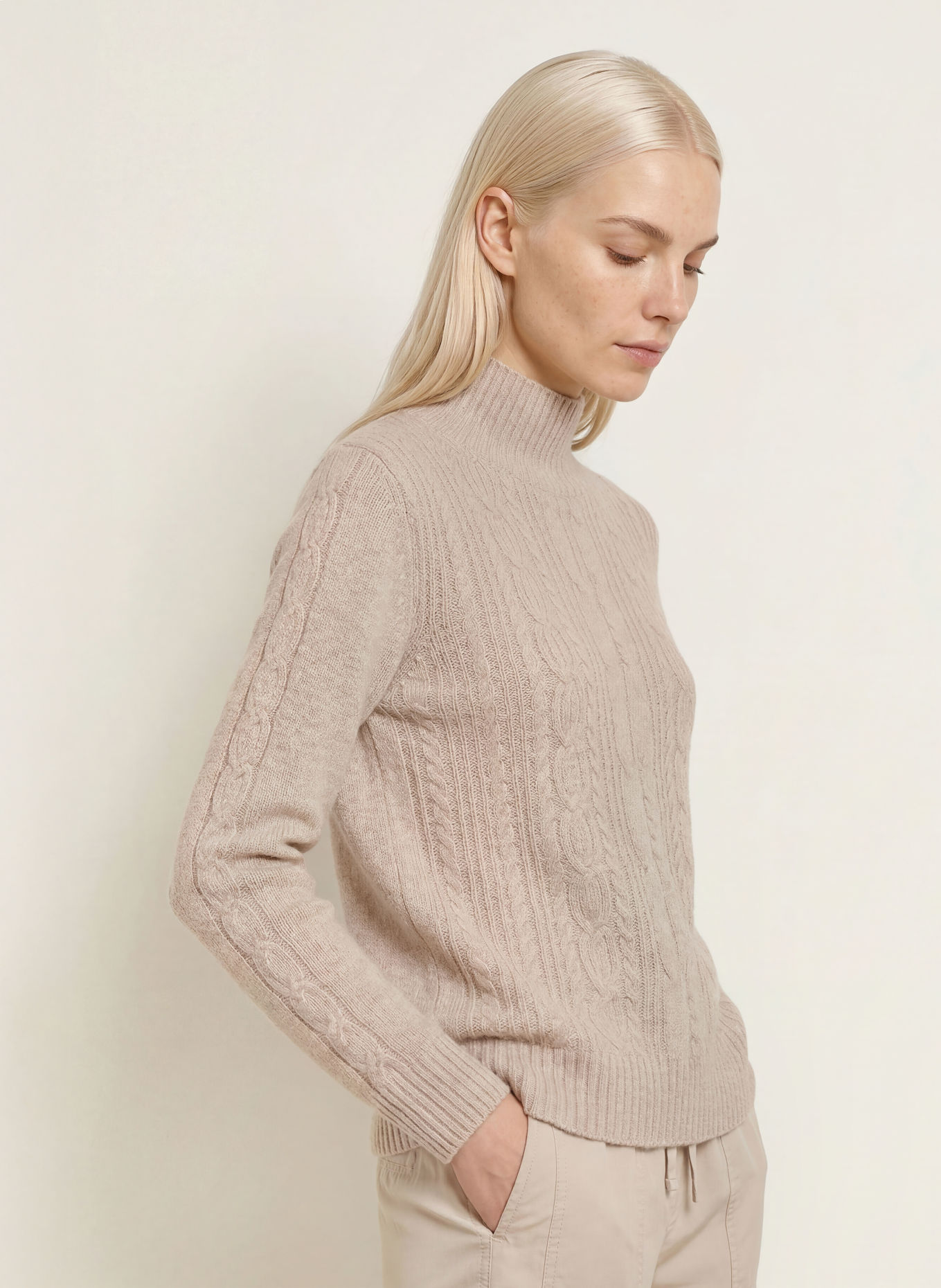 darling harbour Sweter z kaszmiru: pebble melange