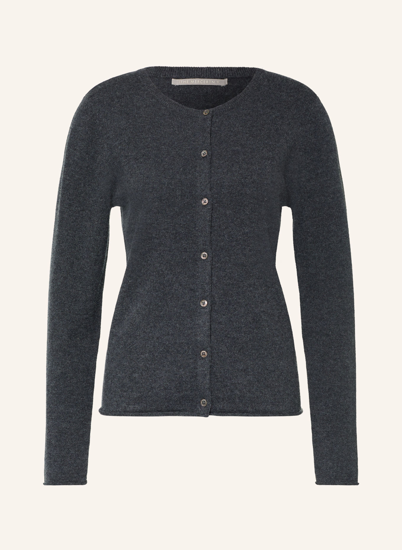 (THE MERCER) N.Y. Strickjacke aus Cashmere: DUNKELGRAU