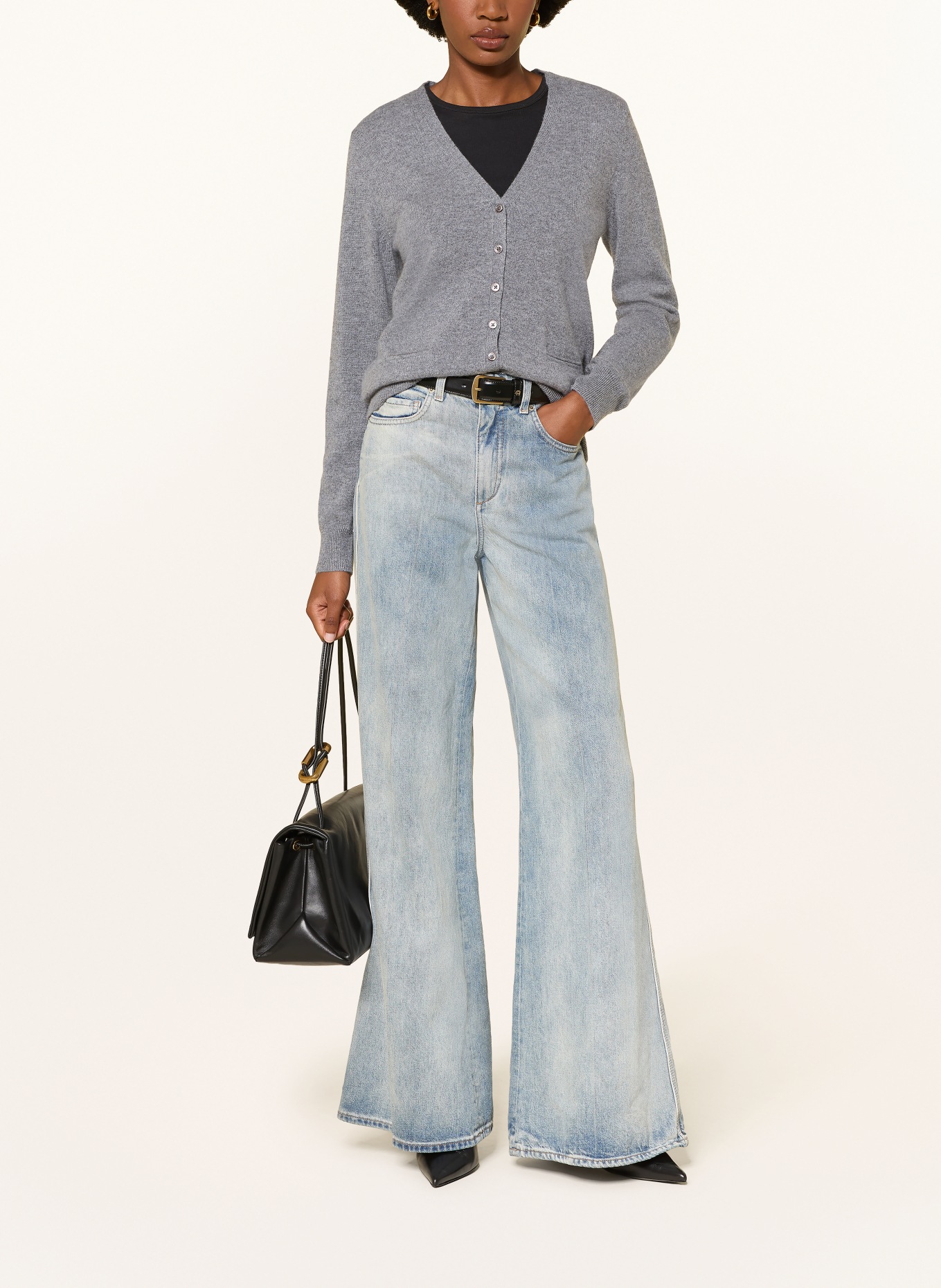 (THE MERCER) N.Y. Strickjacke aus Cashmere: GRAU