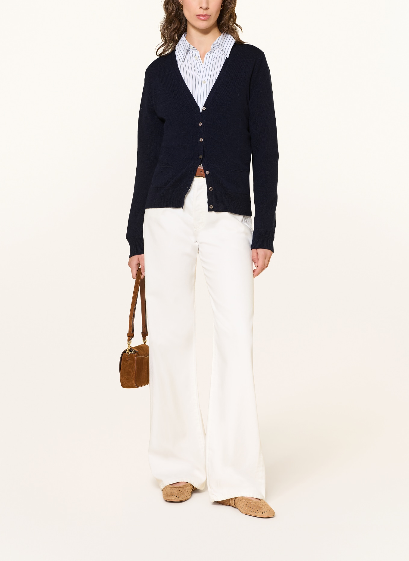 (THE MERCER) N.Y. Strickjacke aus Cashmere: DUNKELBLAU