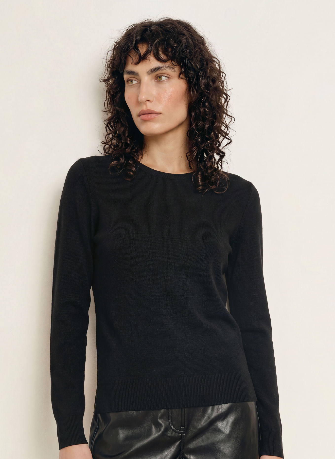 (THE MERCER) N.Y. Cashmere-Pullover: SCHWARZ