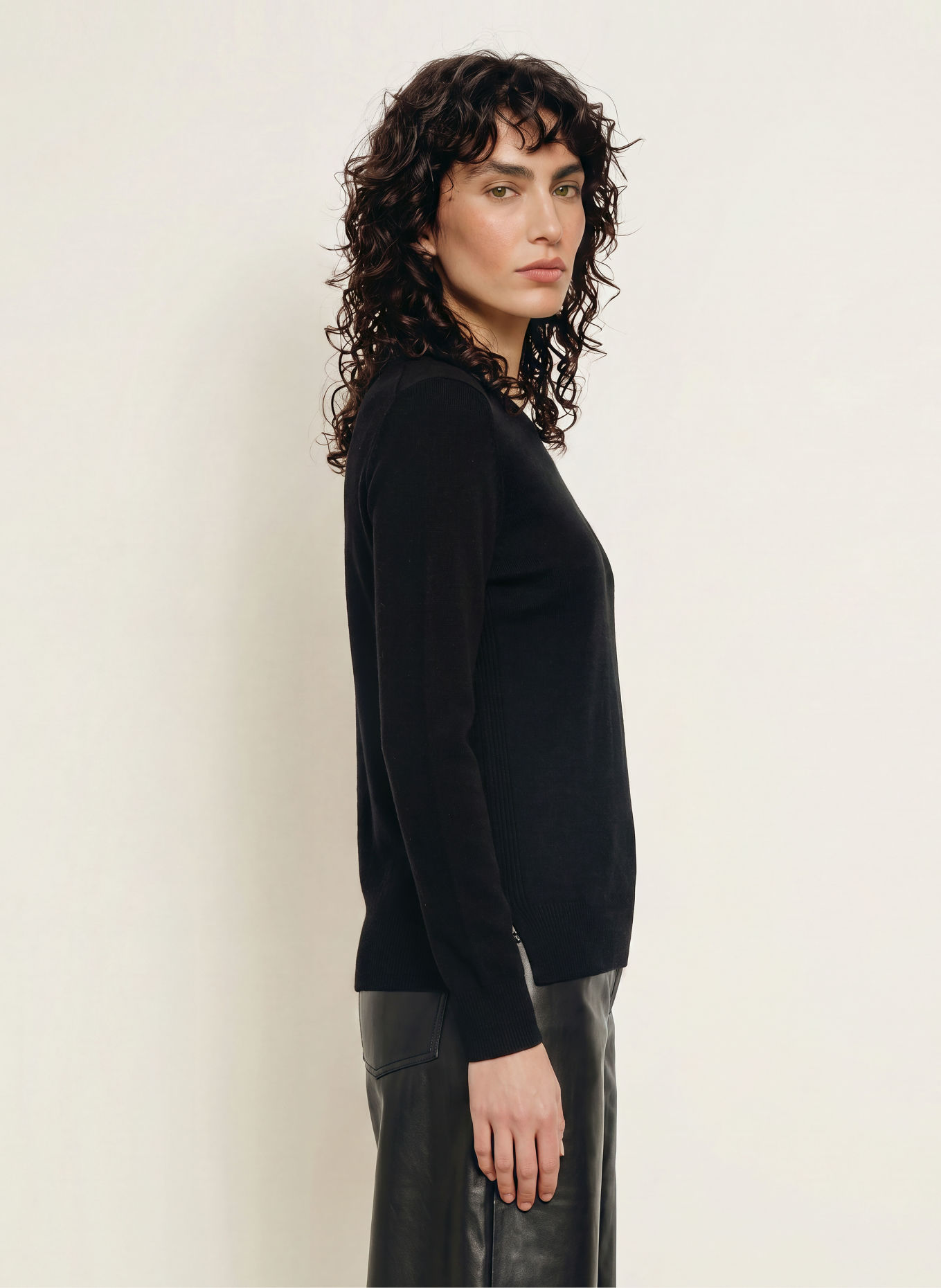 (THE MERCER) N.Y. Cashmere-Pullover: SCHWARZ
