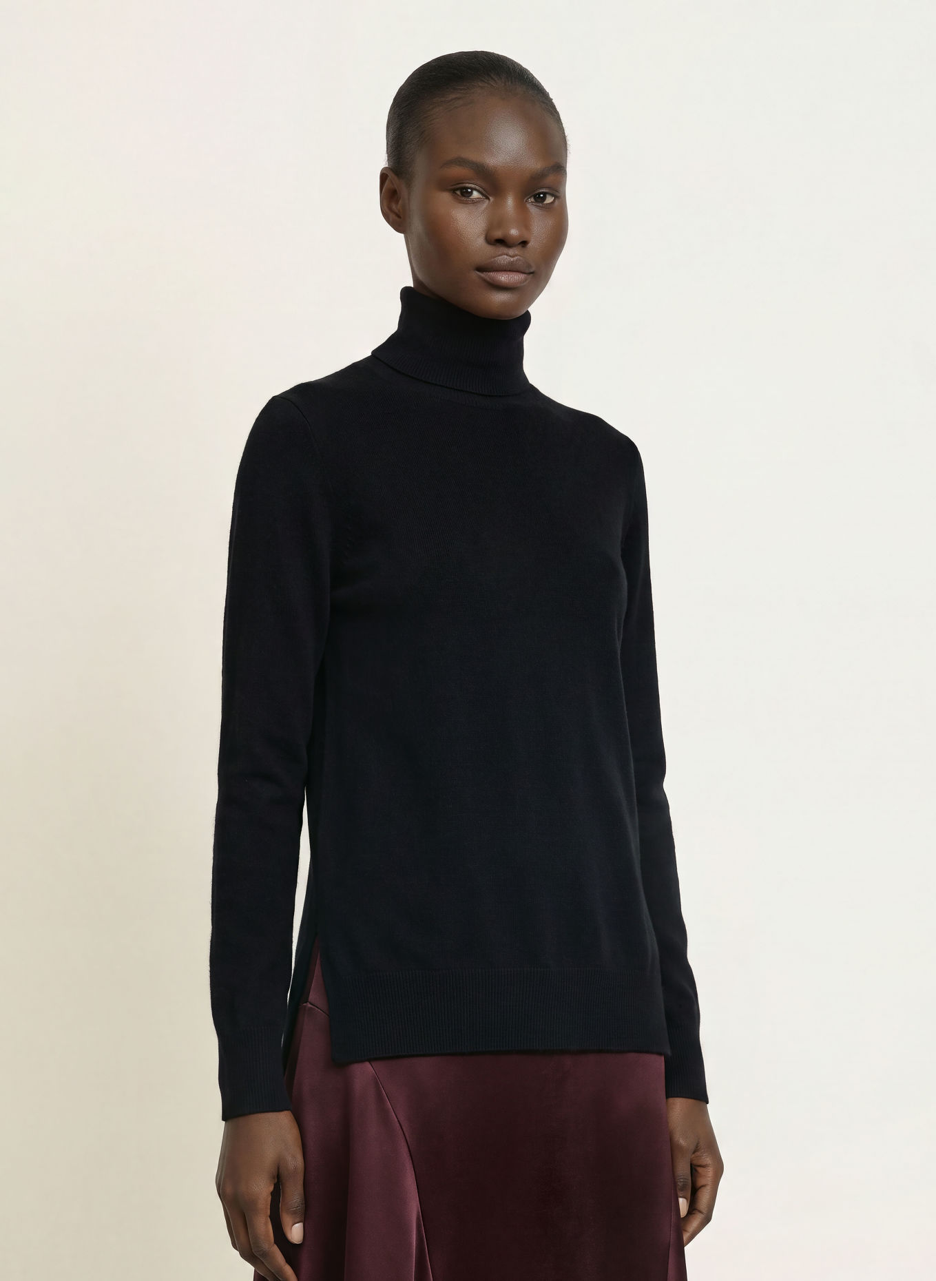 (THE MERCER) N.Y. Rollkragenpullover aus Cashmere: SCHWARZ