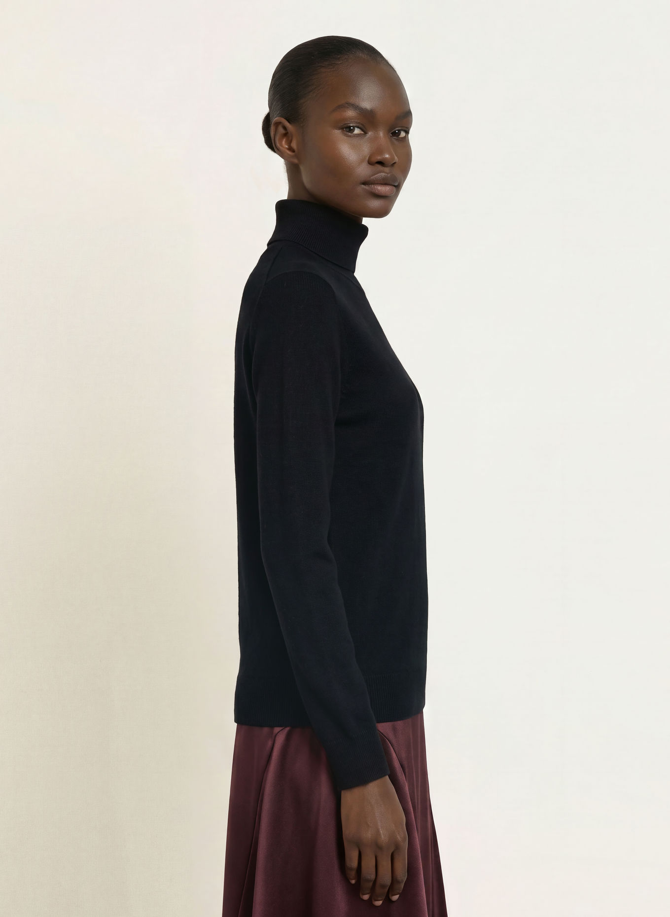 (THE MERCER) N.Y. Rollkragenpullover aus Cashmere: SCHWARZ