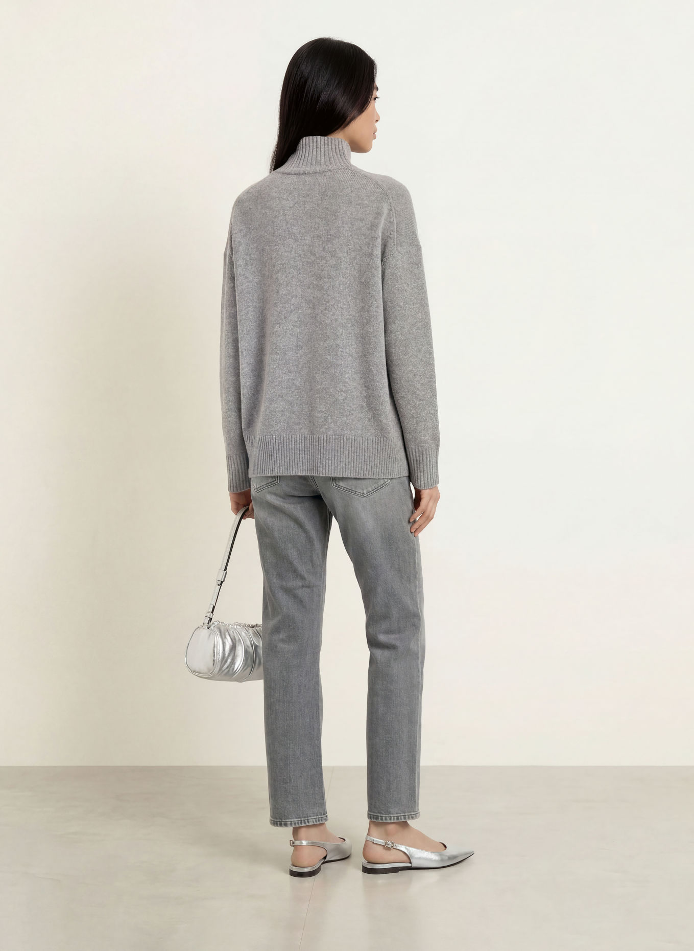 darling harbour Pullover mit Cashmere: GREY MELANGE
