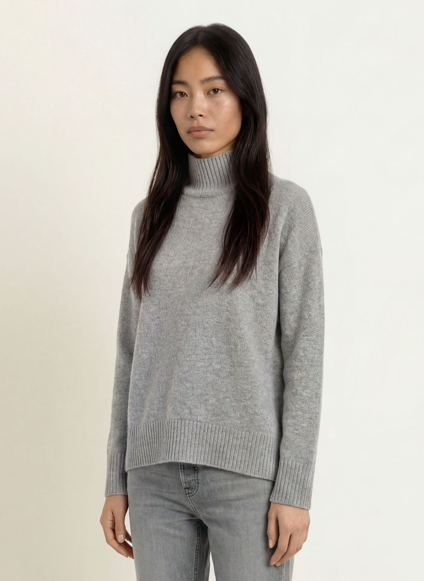 darling harbour Pullover mit Cashmere: GREY MELANGE