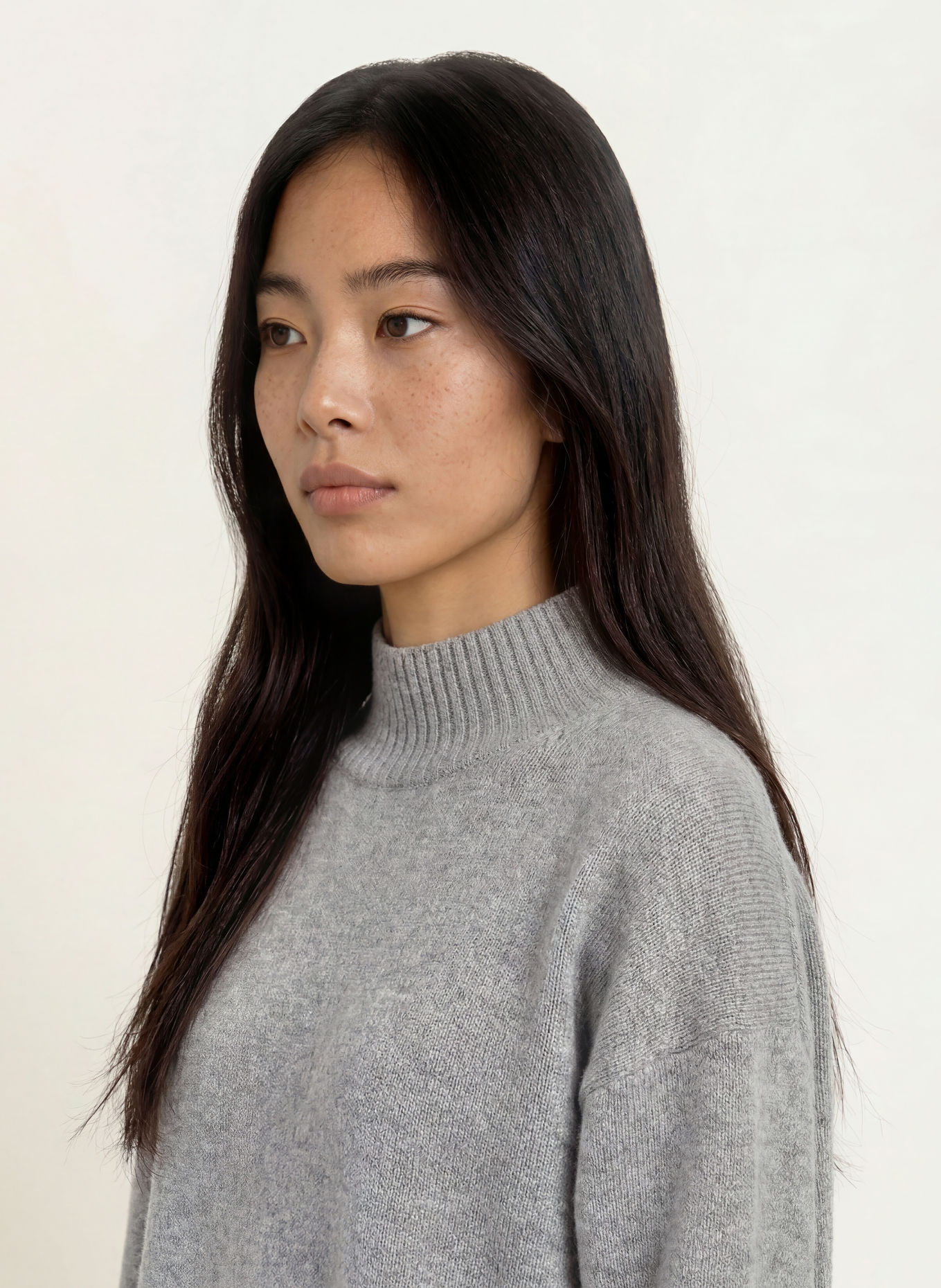 darling harbour Pullover mit Cashmere: GREY MELANGE