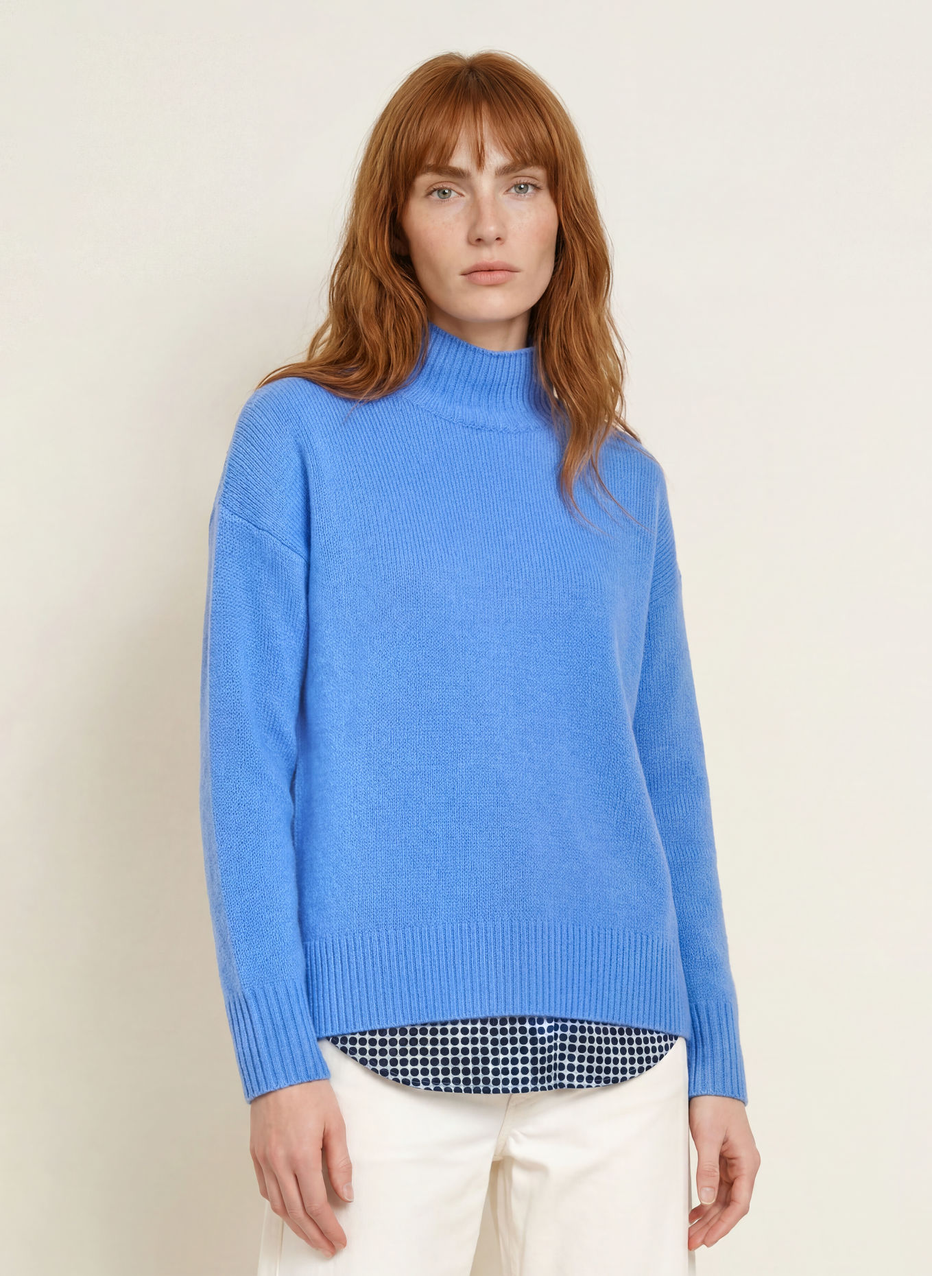 darling harbour Sweter z kaszmiru: MID BLUE