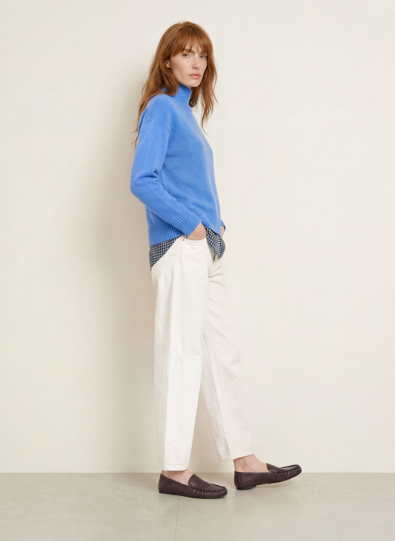 darling harbour Sweter z kaszmiru: MID BLUE