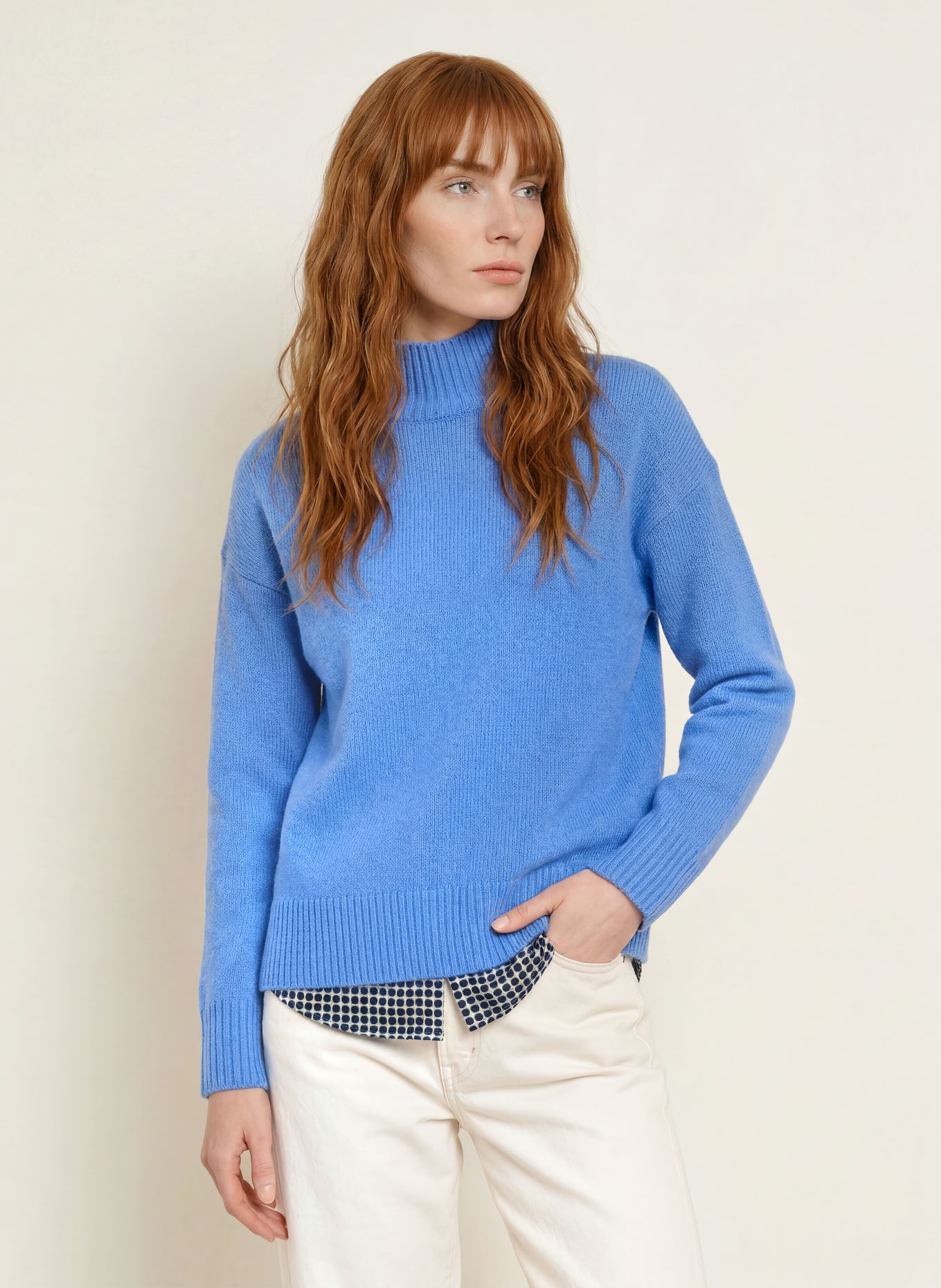 darling harbour Sweter z kaszmiru: MID BLUE
