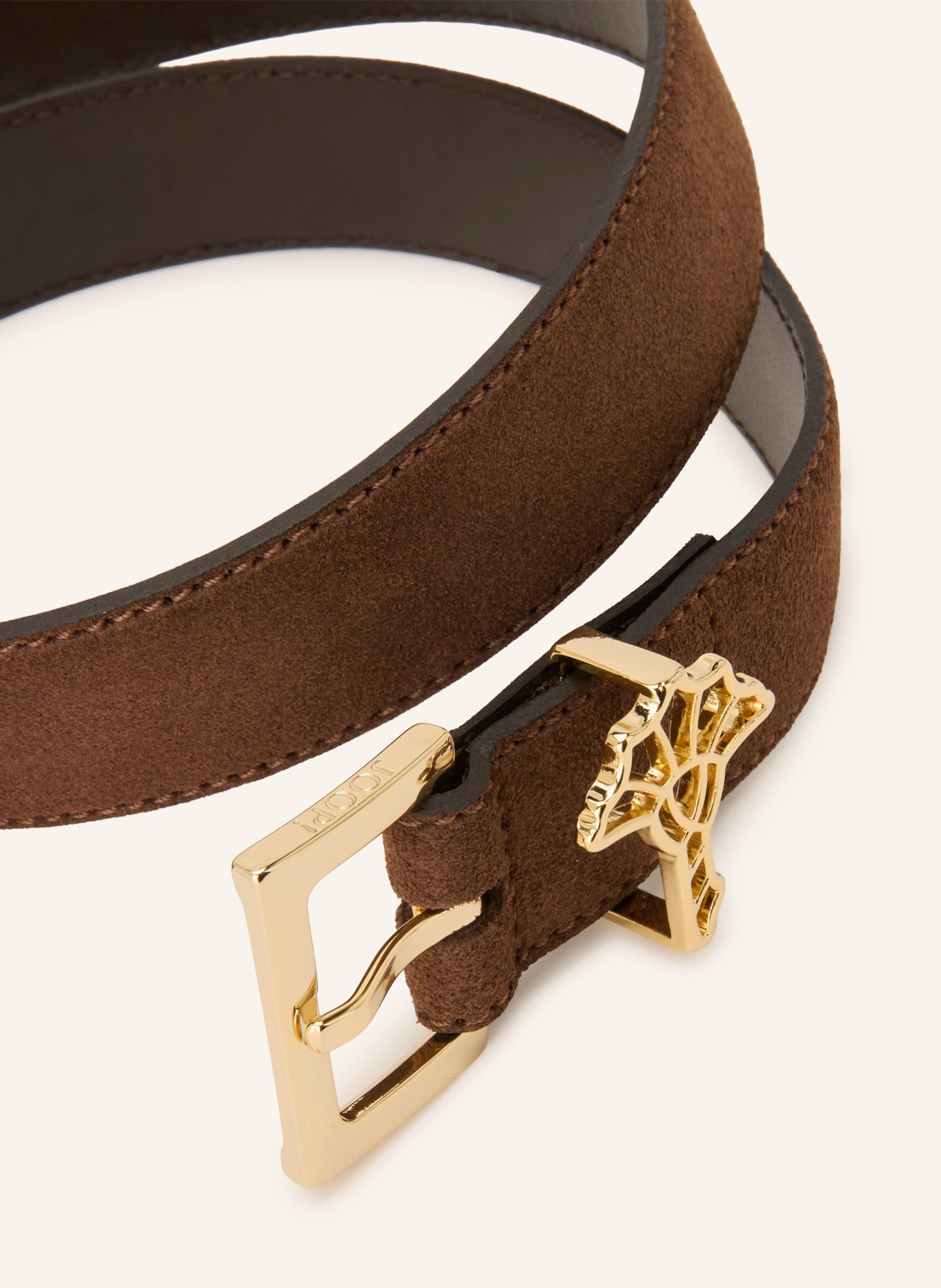 JOOP! Ceinture en cuir: MARRON / OR
