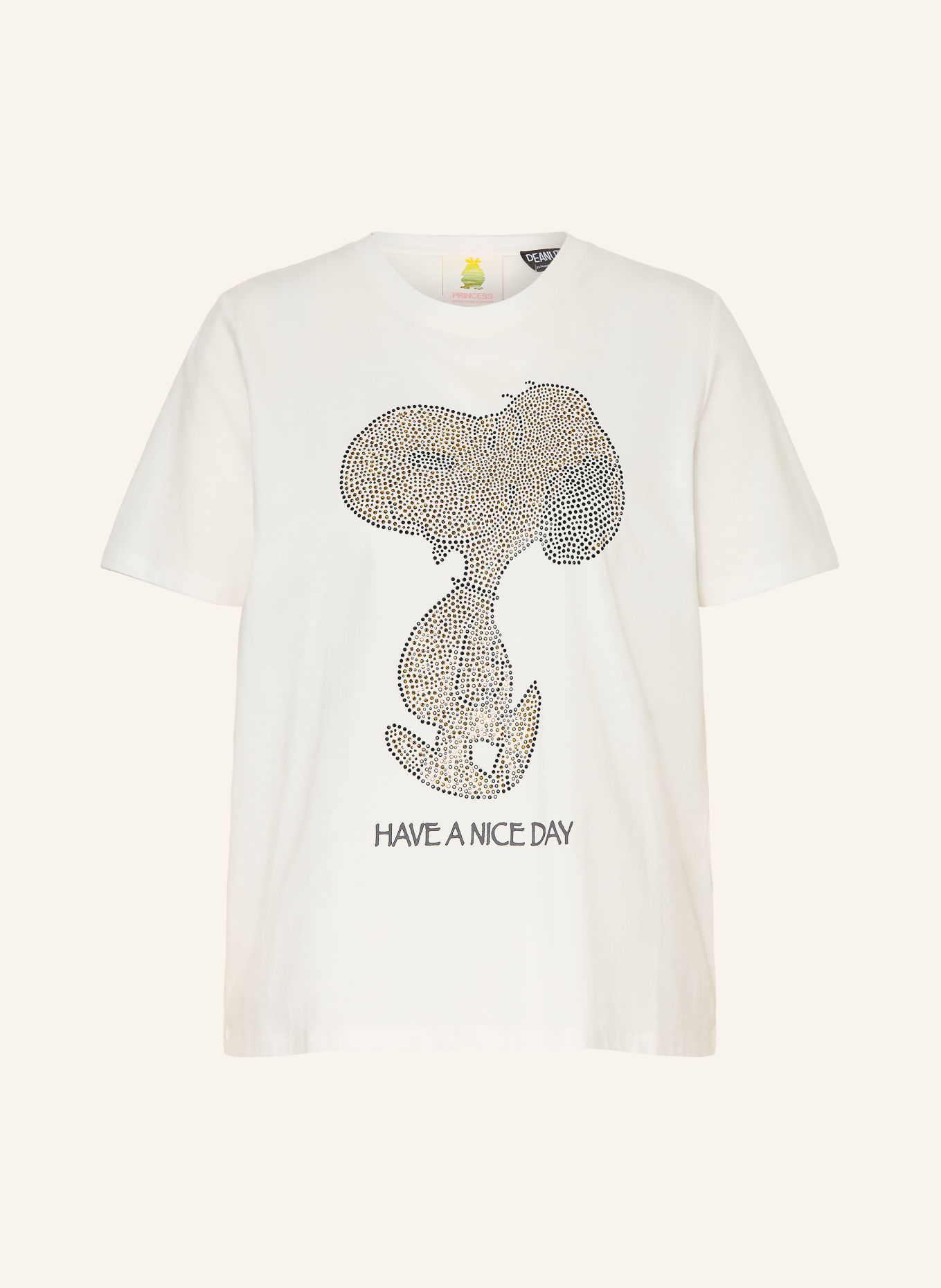 Princess GOES HOLLYWOOD T-Shirt mit Schmucksteinen: WEISS