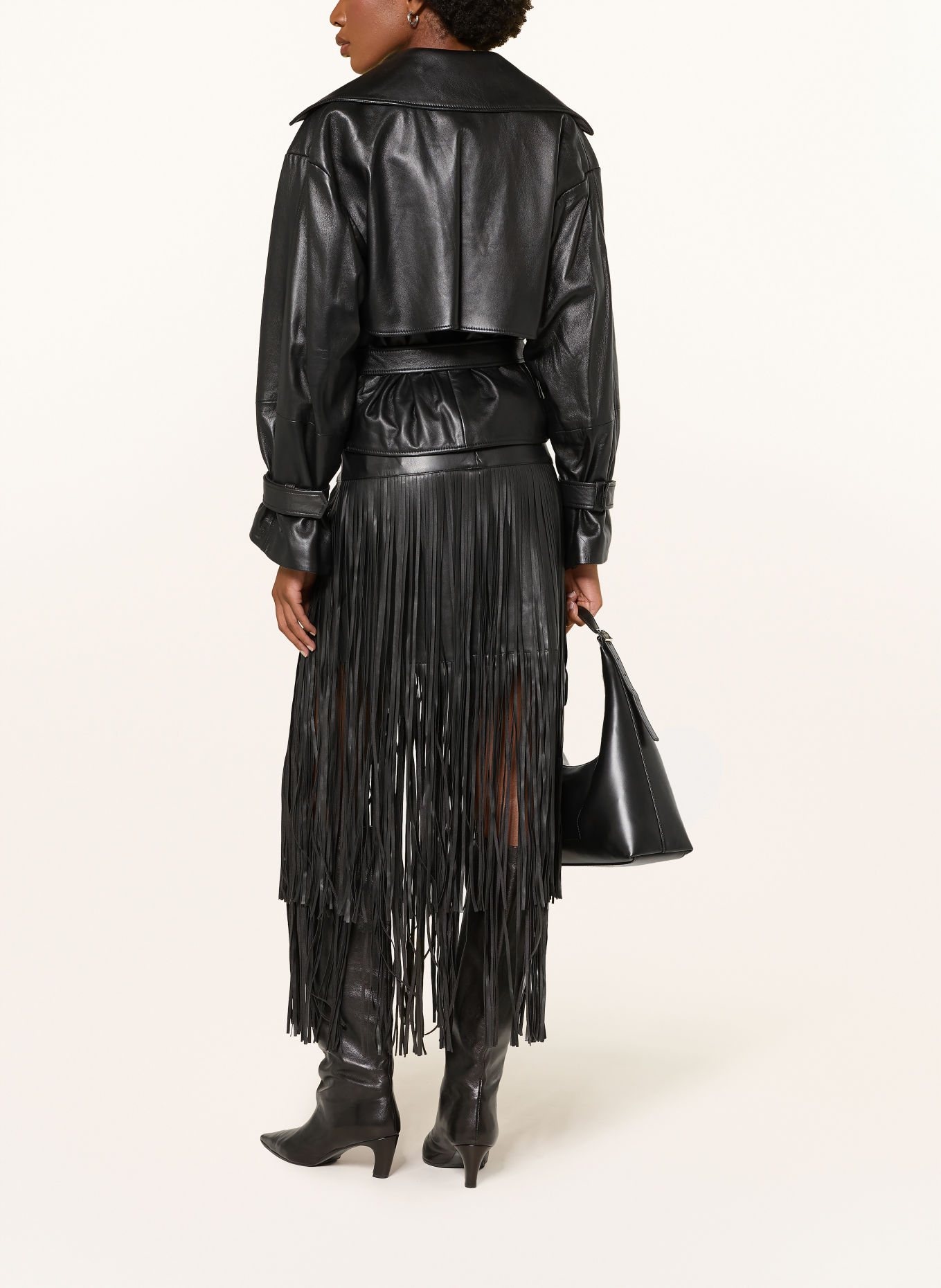 Princess GOES HOLLYWOOD Jupe aspect cuir: NOIR