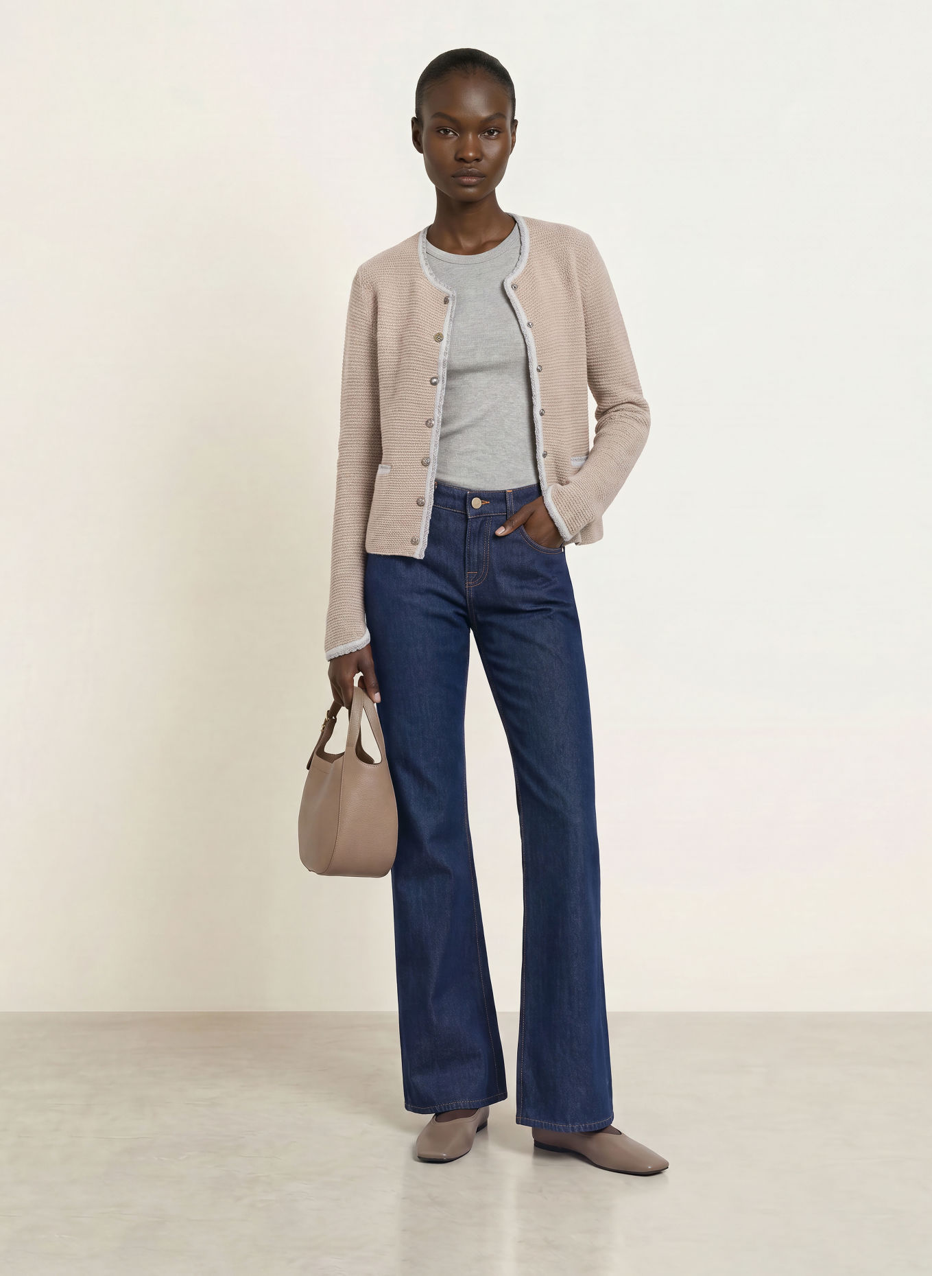 Princess GOES HOLLYWOOD Knitted jacket: TAUPE / GRAY