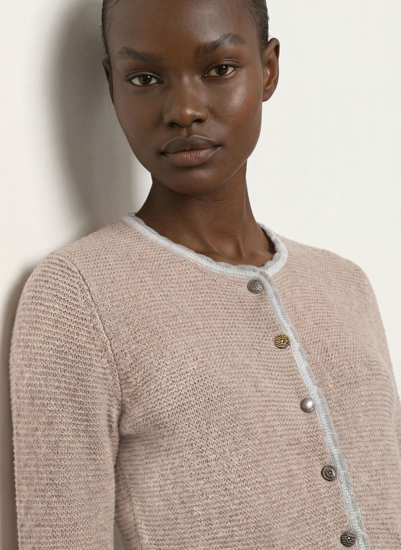 Princess GOES HOLLYWOOD Knitted jacket: TAUPE / GRAY