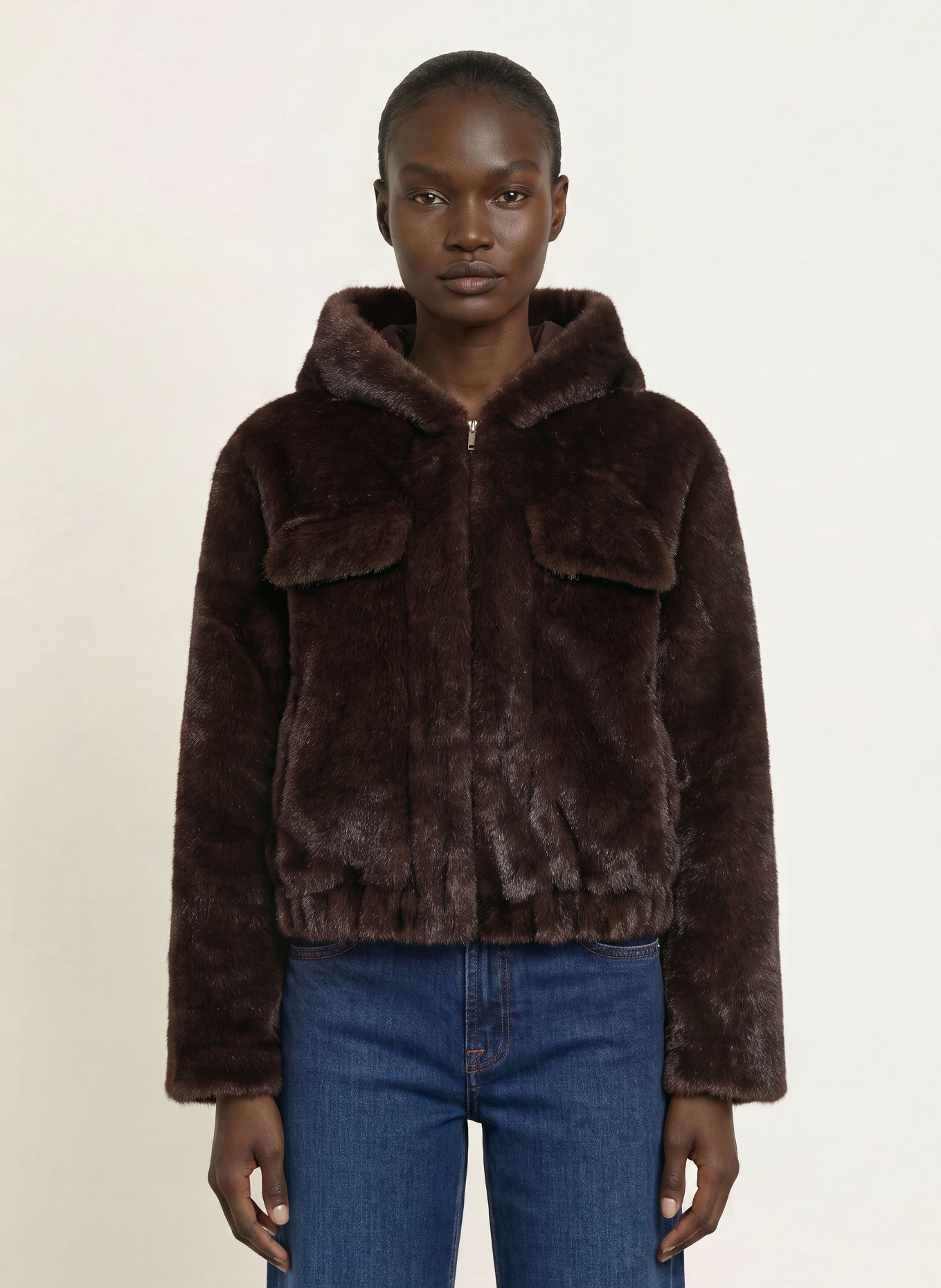 Princess GOES HOLLYWOOD Kunstfell-Jacke: DUNKELBRAUN