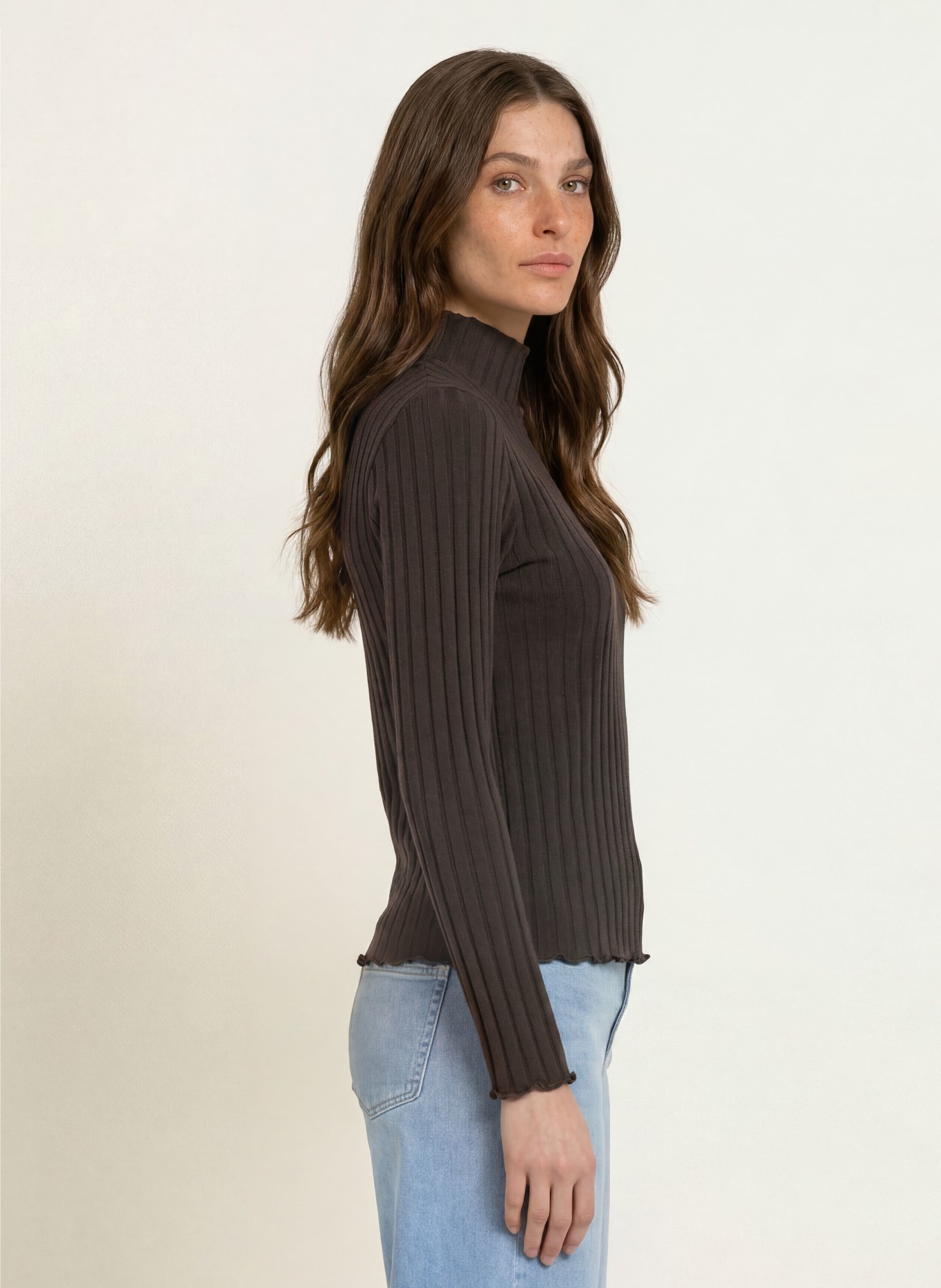 lilienfels Longsleeve: DUNKELBRAUN