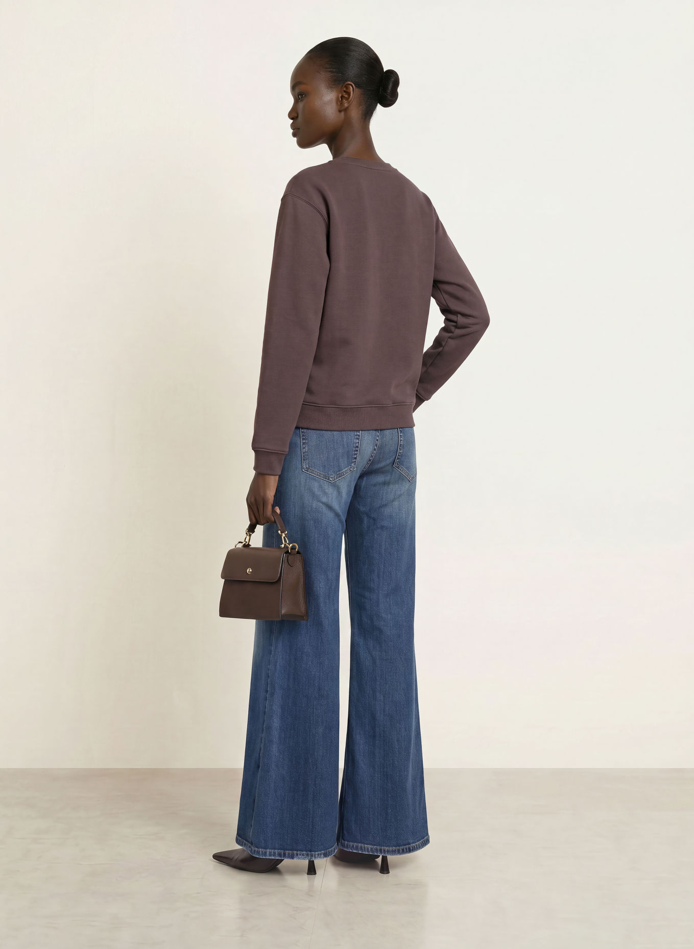 Princess GOES HOLLYWOOD Sweatshirt mit Schmuckperlen: DUNKELBRAUN