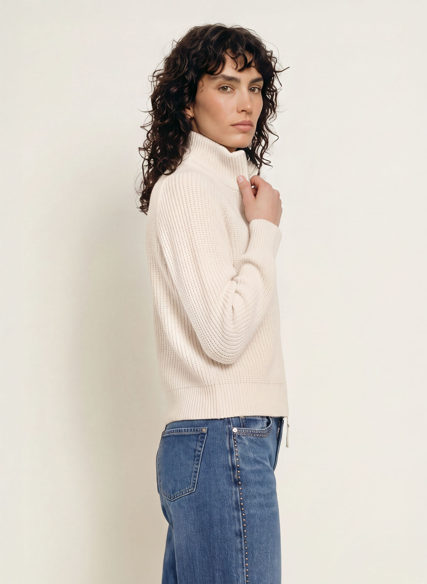 Princess GOES HOLLYWOOD Gilet en cachemire: CRÈME